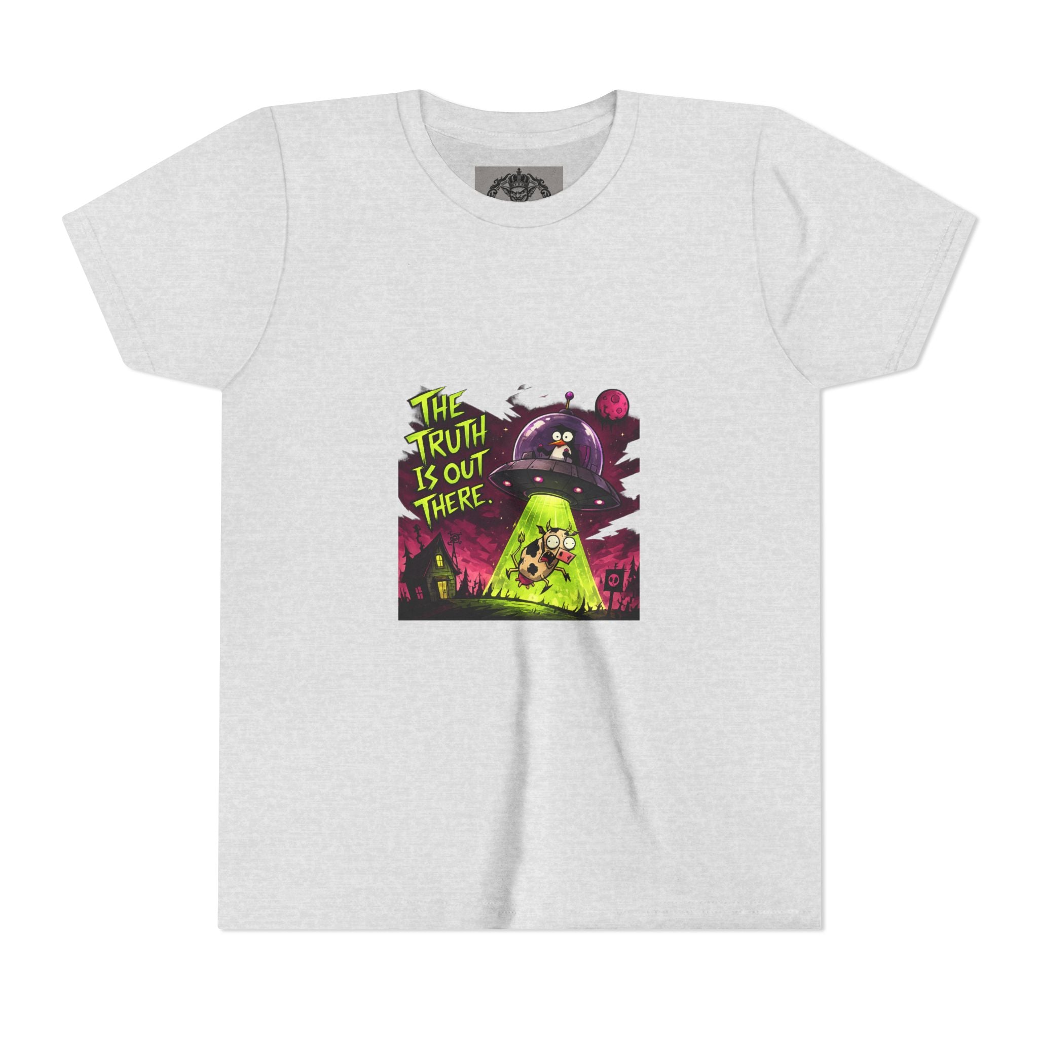 The Truth Is Out There Youth Tee | Alien UFO Graphic | Penguin | Cow