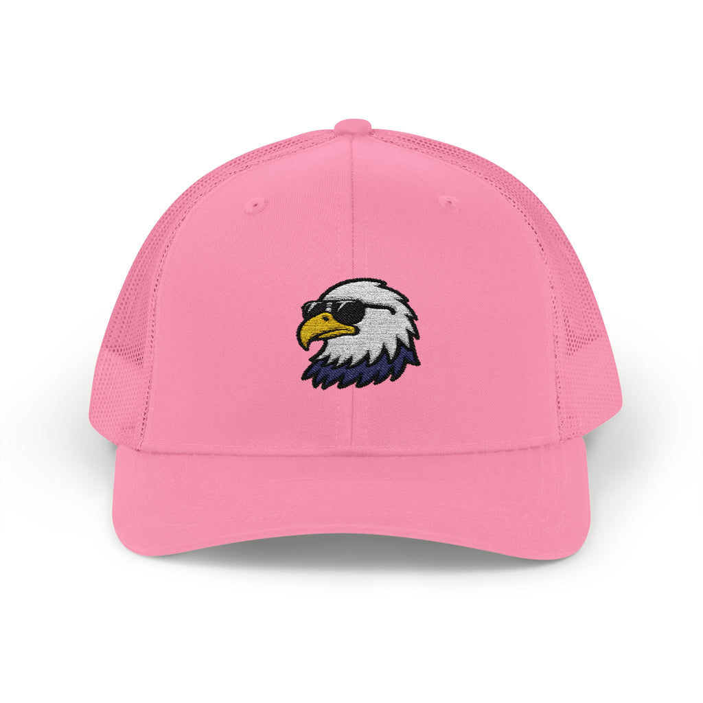 Eagle Head Embroidered Snapback Trucker Cap — Patriotic Mesh Baseball Hat