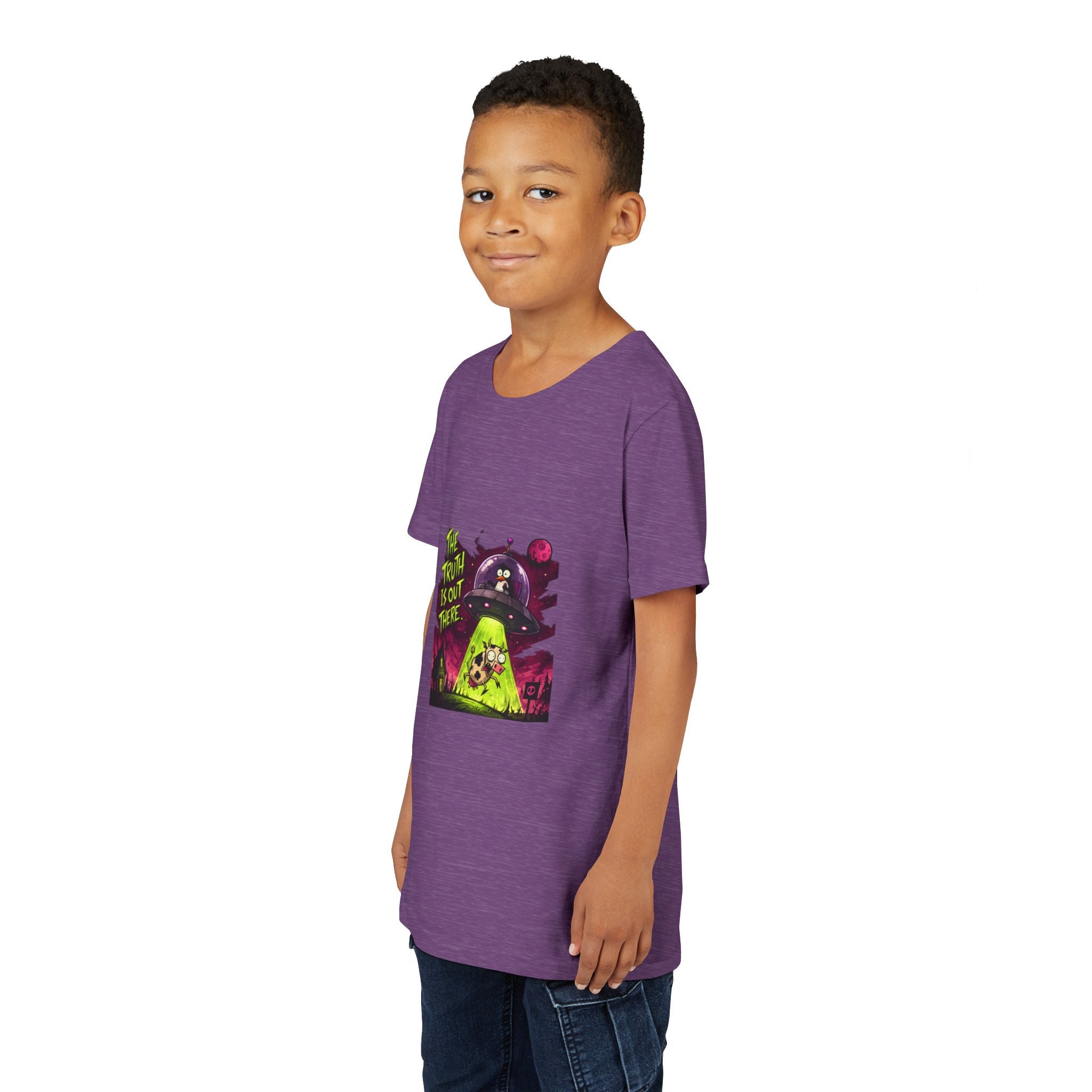The Truth Is Out There Youth Tee | Alien UFO Graphic | Penguin | Cow