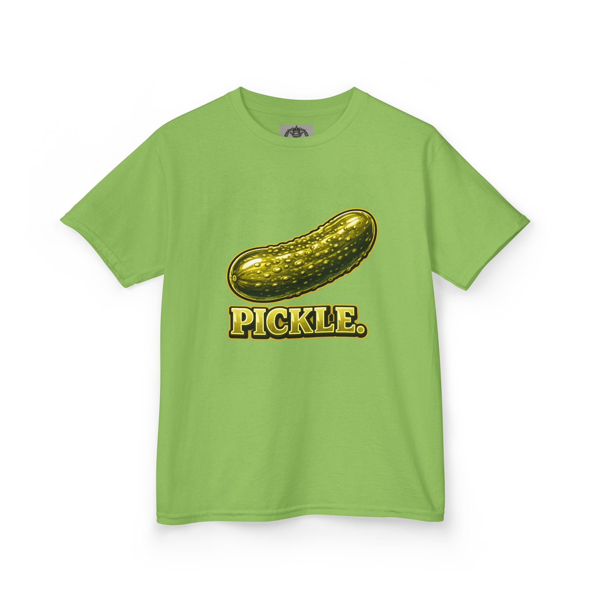 Kids' Pickle Graphic Tee – 'PICKLE.' Vintage Cartoon Pickle Shirt for Children