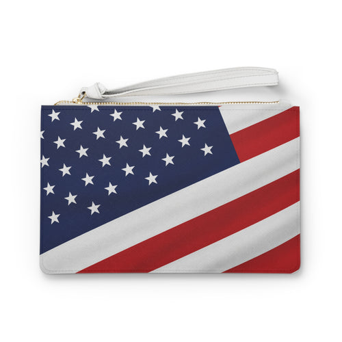American Flag Clutch — Patriotic Wristlet Purse for 4th of July & Veterans Day