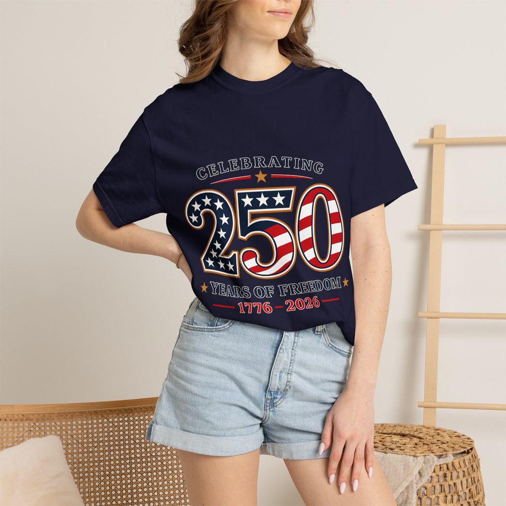 250 Years of Freedom 1776-2026 T-shirt | American Flag Patriotic Tee