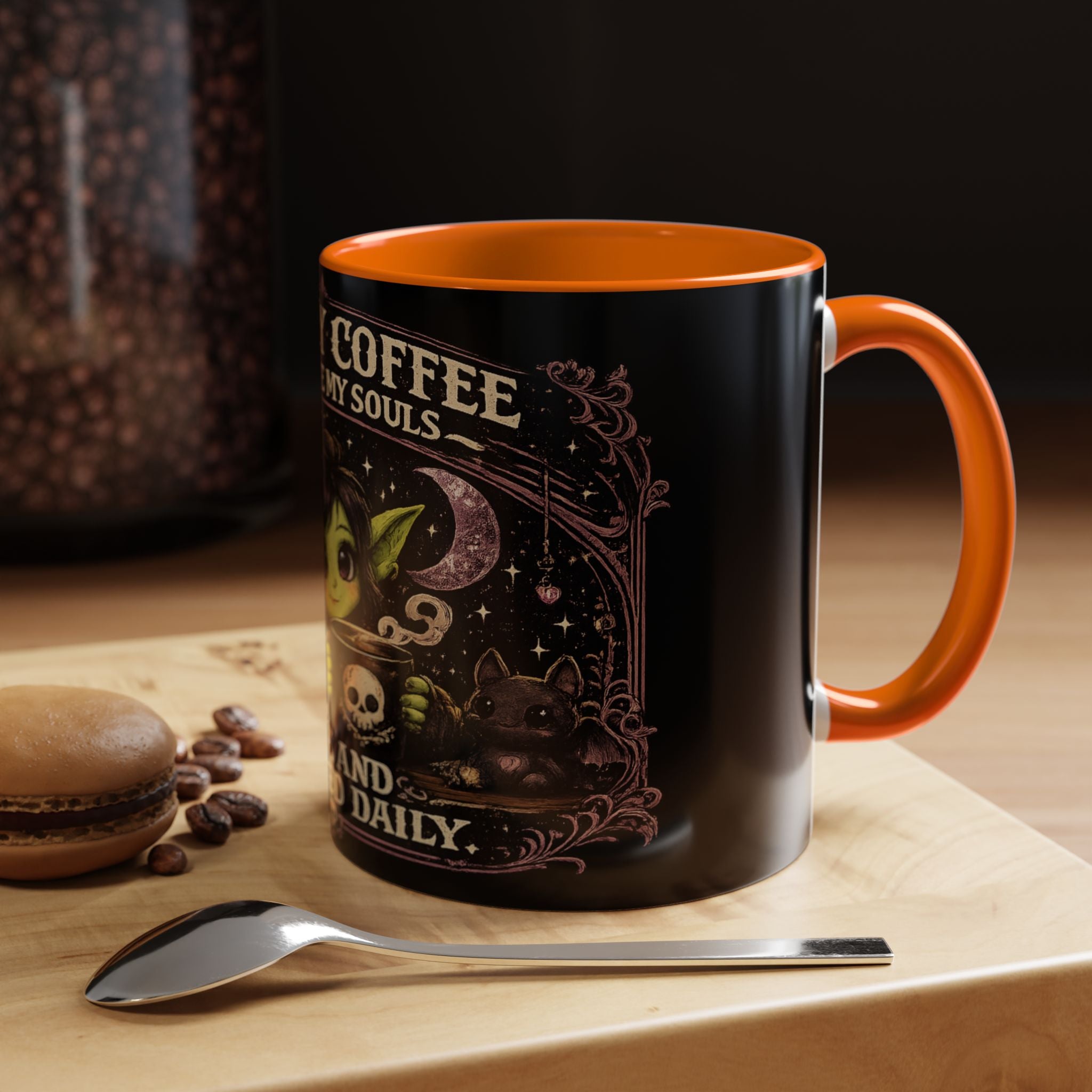 Like My Coffee Mug — "Like I Like My Souls: Dark and Consumed Daily" Goth Coffee Mug