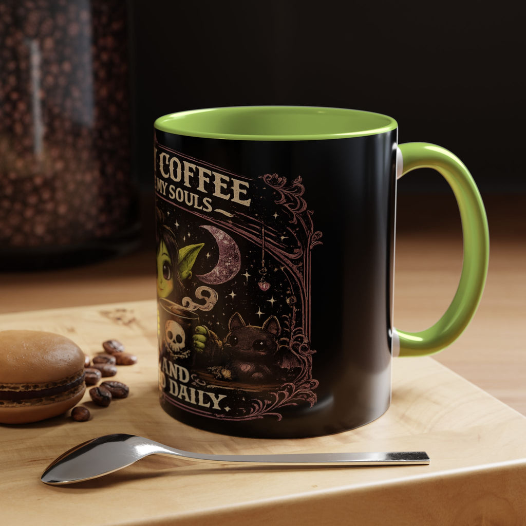 Like My Coffee Mug — "Like I Like My Souls: Dark and Consumed Daily" Goth Coffee Mug