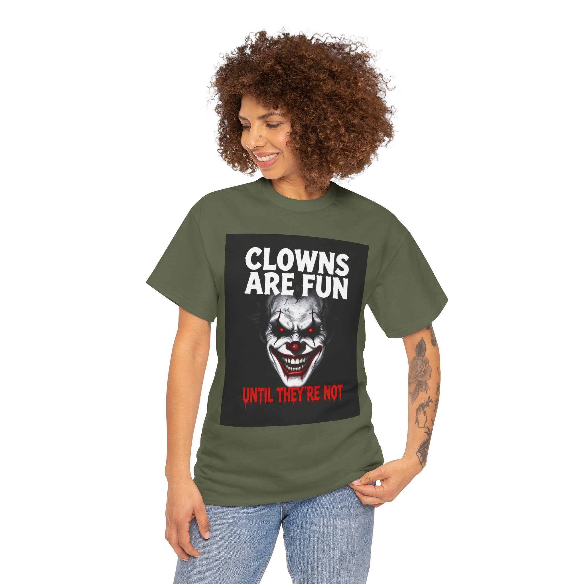 Creepy Clown T-Shirt — "Clowns Are Fun Until They're Not" Horror Tee