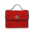 Red Spiderweb Pattern Waterproof Canvas Bag | Gothic Halloween Handbag