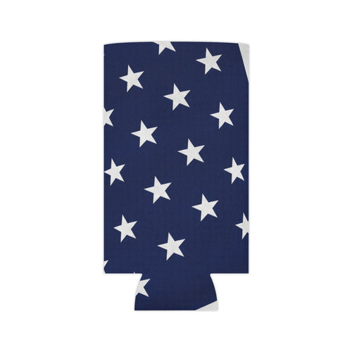 American Flag Can Cooler - Patriotic Red White Blue Star & Stripe Koozie