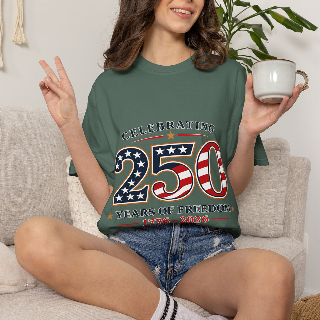 250 Years of Freedom 1776-2026 T-shirt | American Flag Patriotic Tee