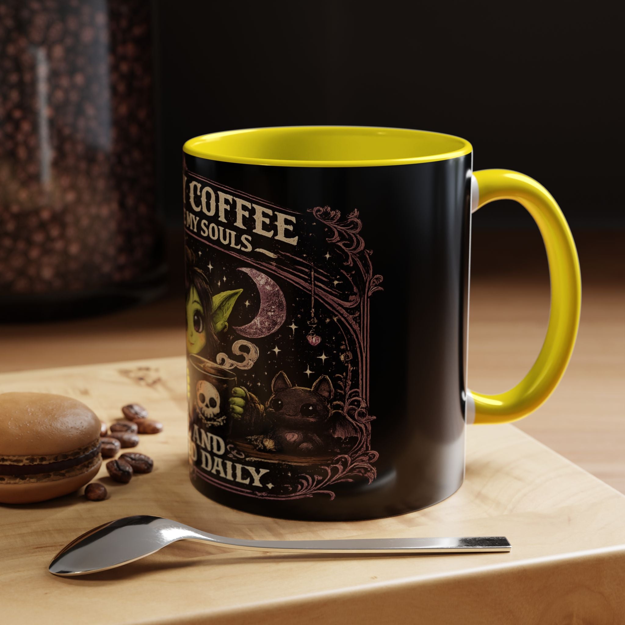 Like My Coffee Mug — "Like I Like My Souls: Dark and Consumed Daily" Goth Coffee Mug