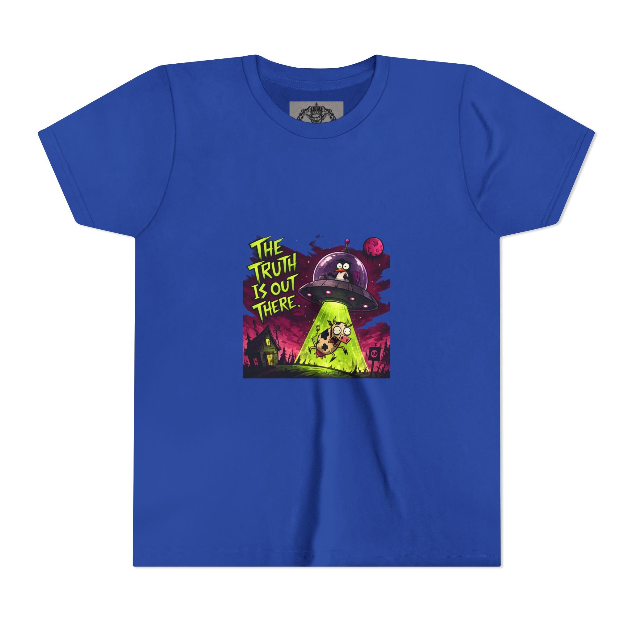 The Truth Is Out There Youth Tee | Alien UFO Graphic | Penguin | Cow