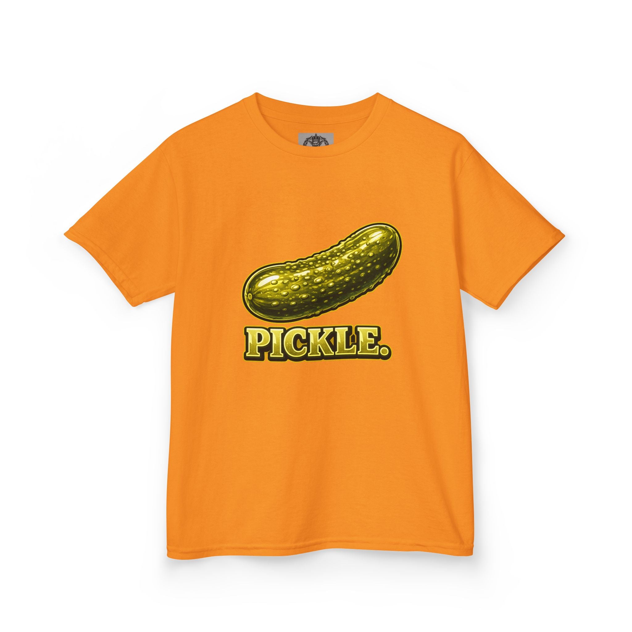 Kids' Pickle Graphic Tee – 'PICKLE.' Vintage Cartoon Pickle Shirt for Children