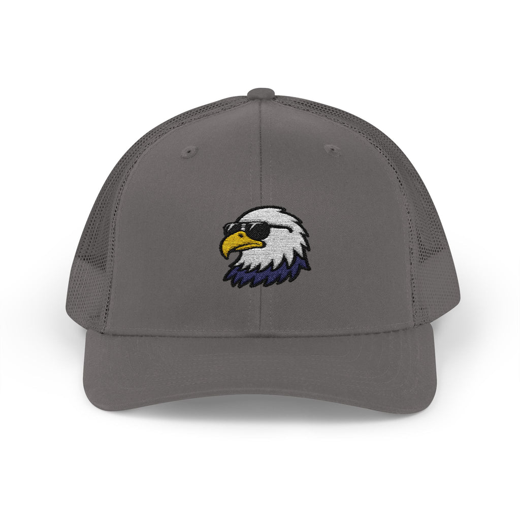 Eagle Head Embroidered Snapback Trucker Cap — Patriotic Mesh Baseball Hat