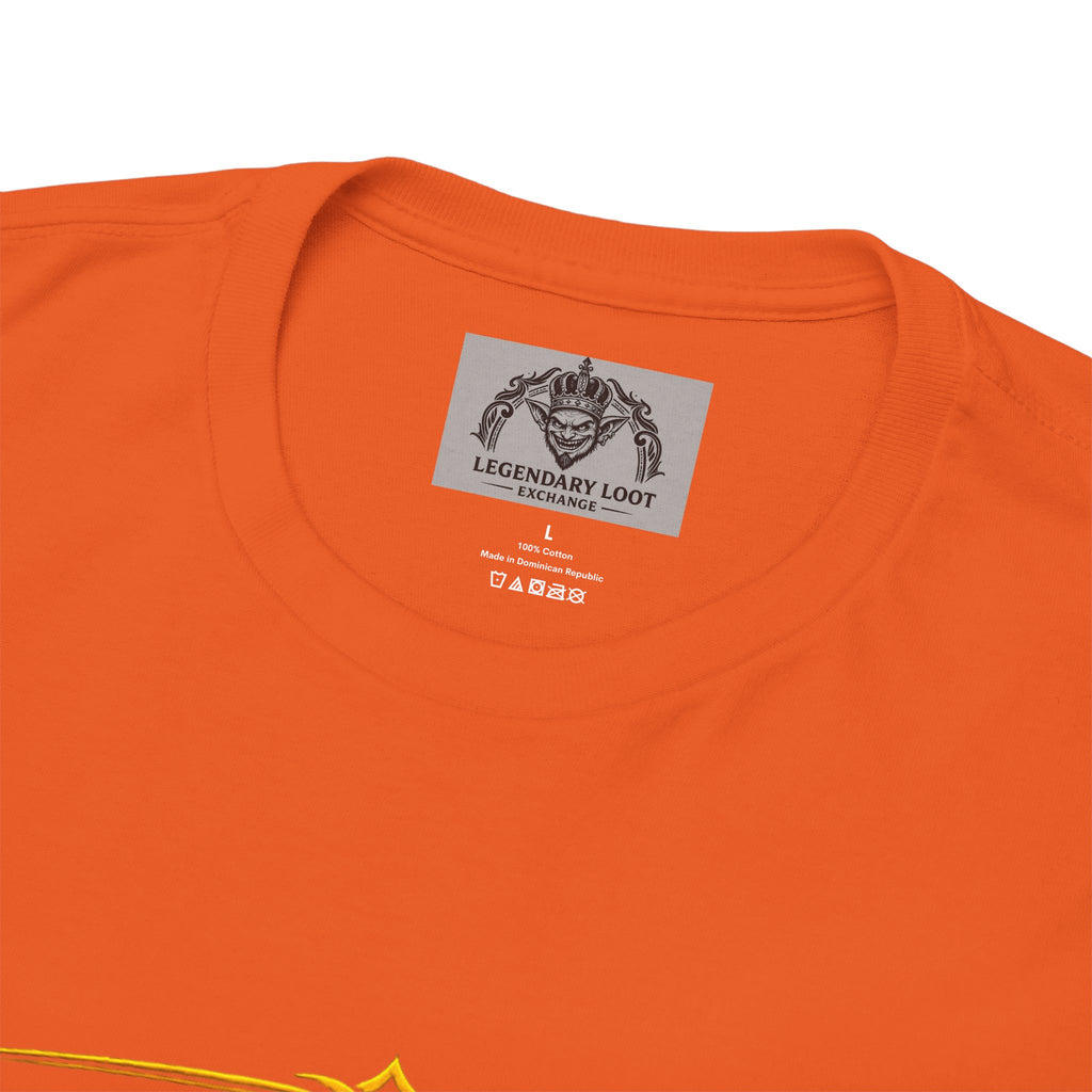 Critically Awesome Dad T‑Shirt – Gold D20 Gaming Father Tee (Father’s Day, Gamer Dad Gift)