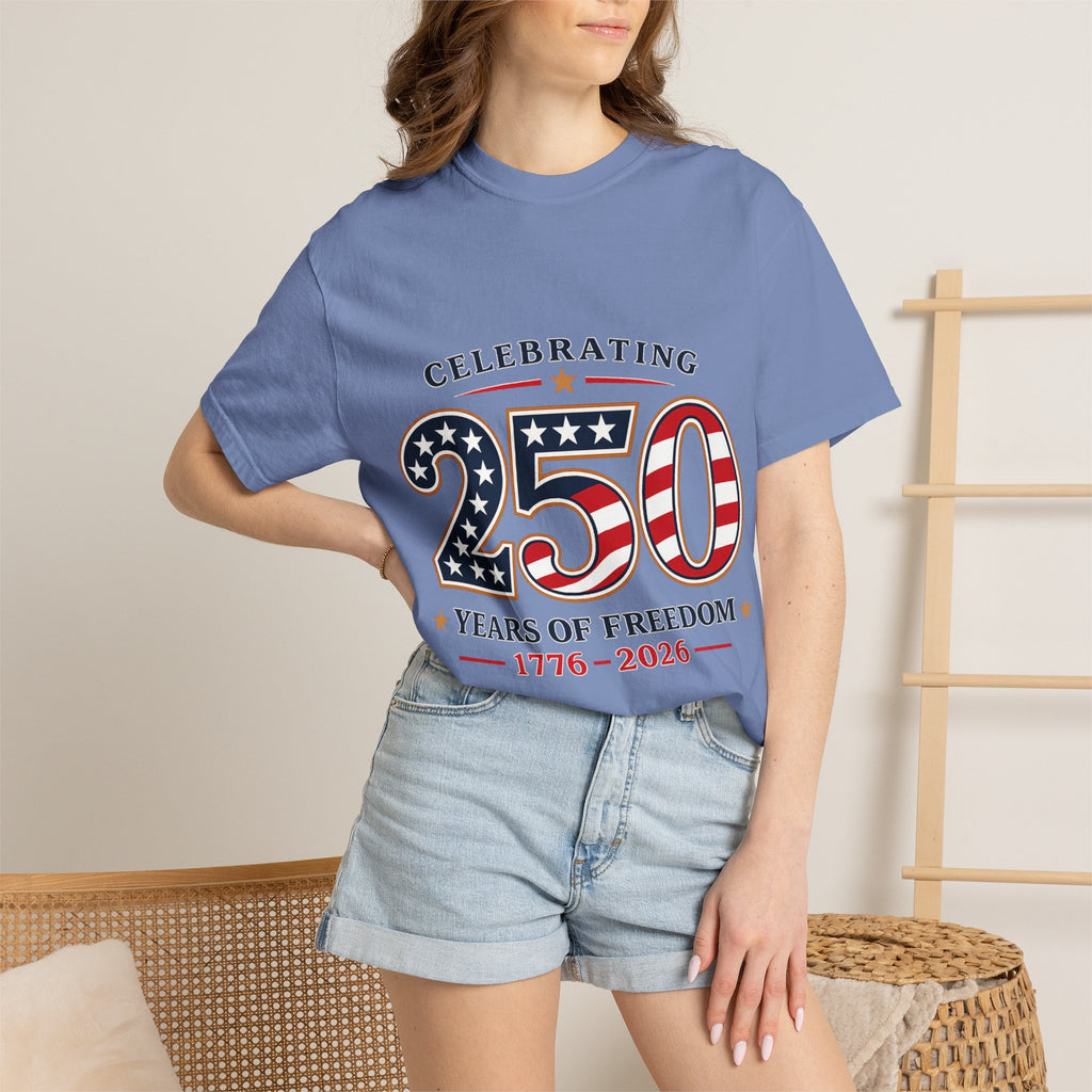 250 Years of Freedom 1776-2026 T-shirt | American Flag Patriotic Tee