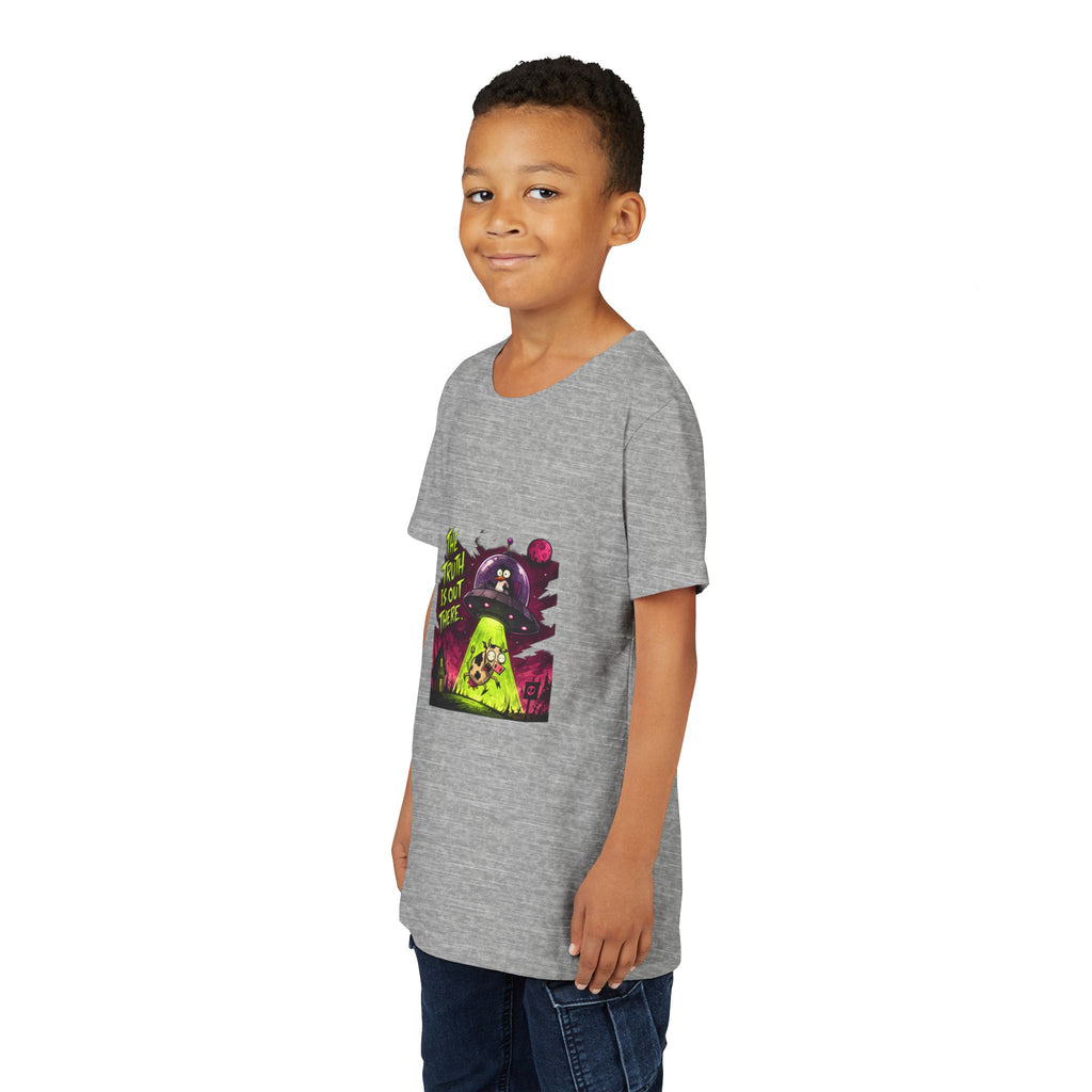 The Truth Is Out There Youth Tee | Alien UFO Graphic | Penguin | Cow