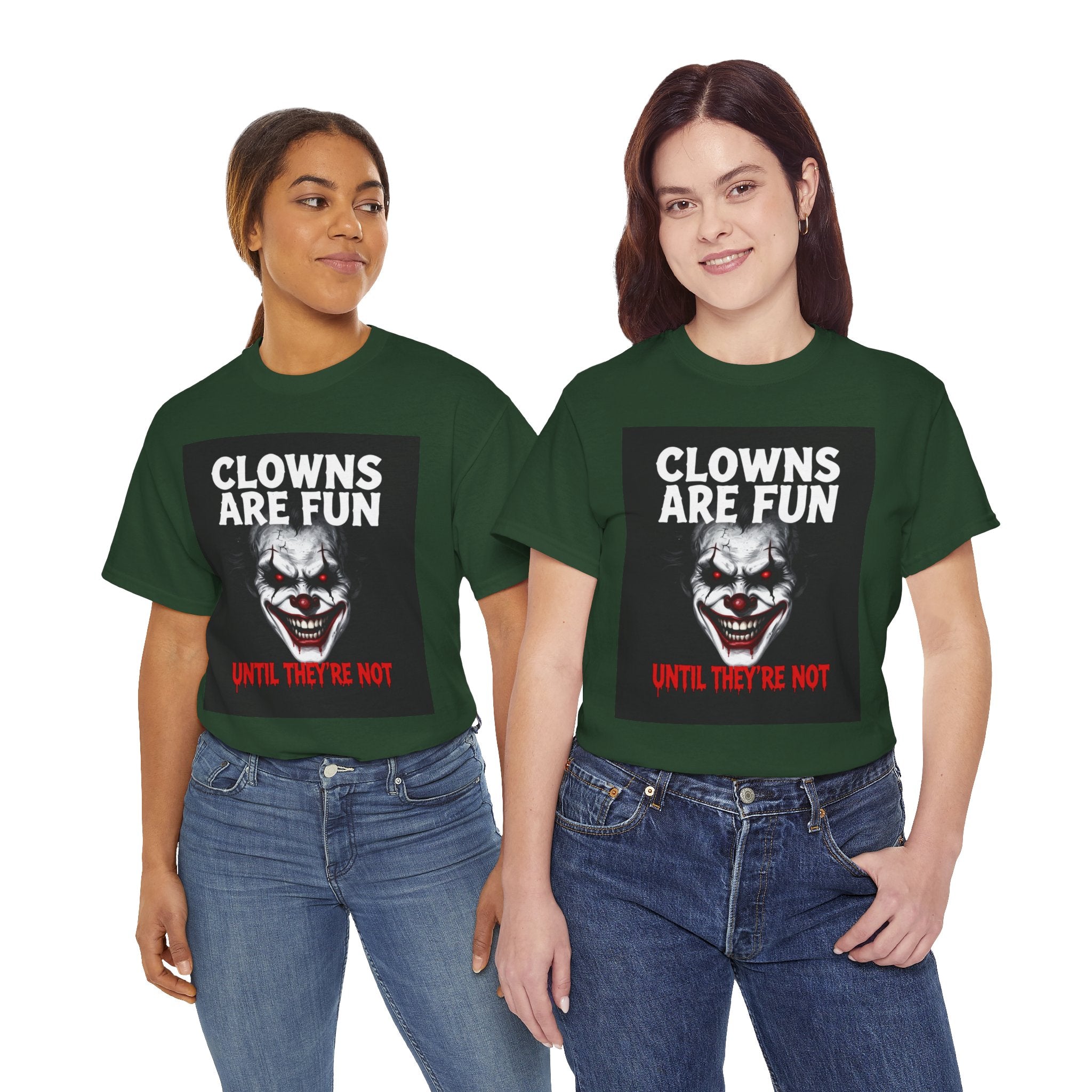 Creepy Clown T-Shirt — "Clowns Are Fun Until They're Not" Horror Tee