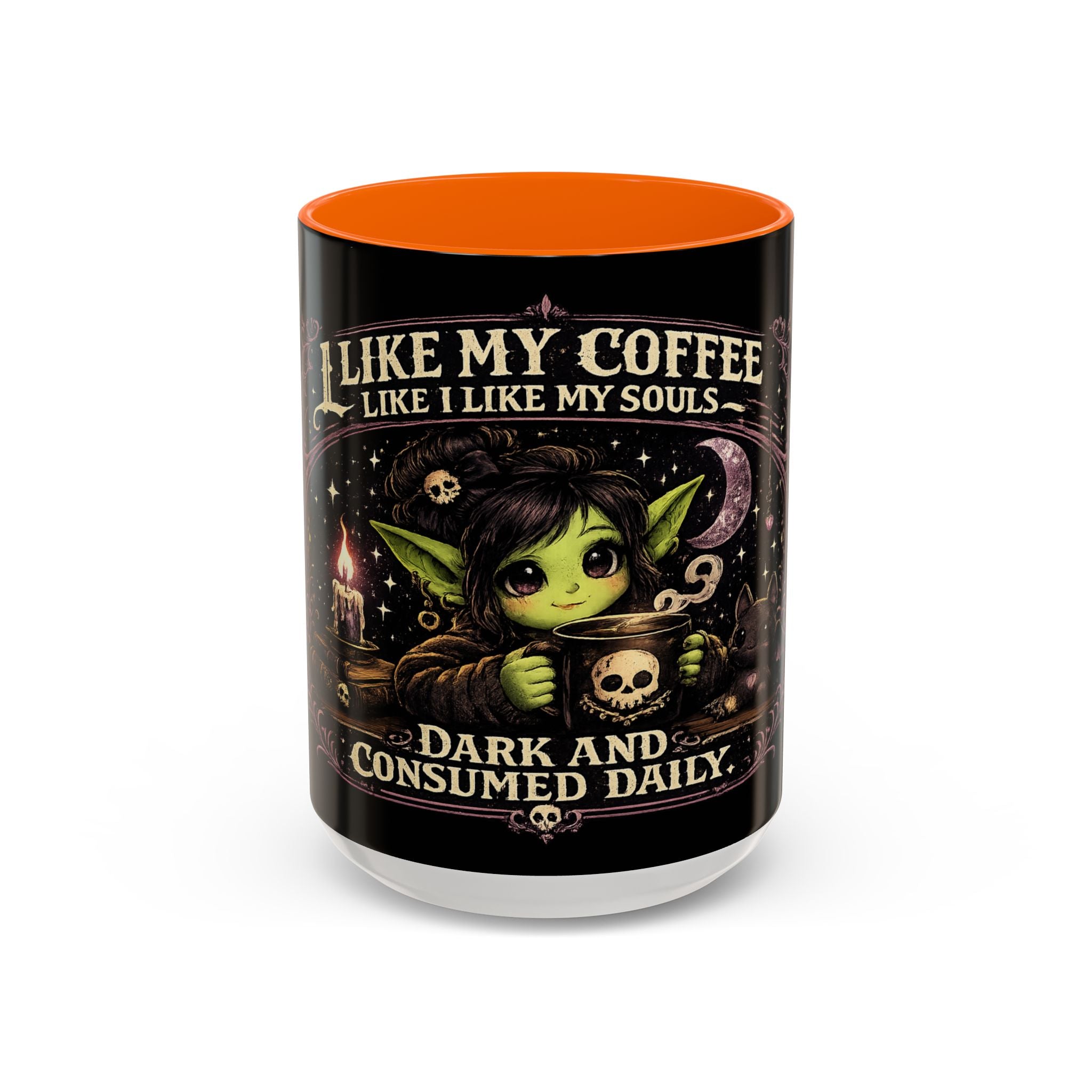 Like My Coffee Mug — "Like I Like My Souls: Dark and Consumed Daily" Goth Coffee Mug