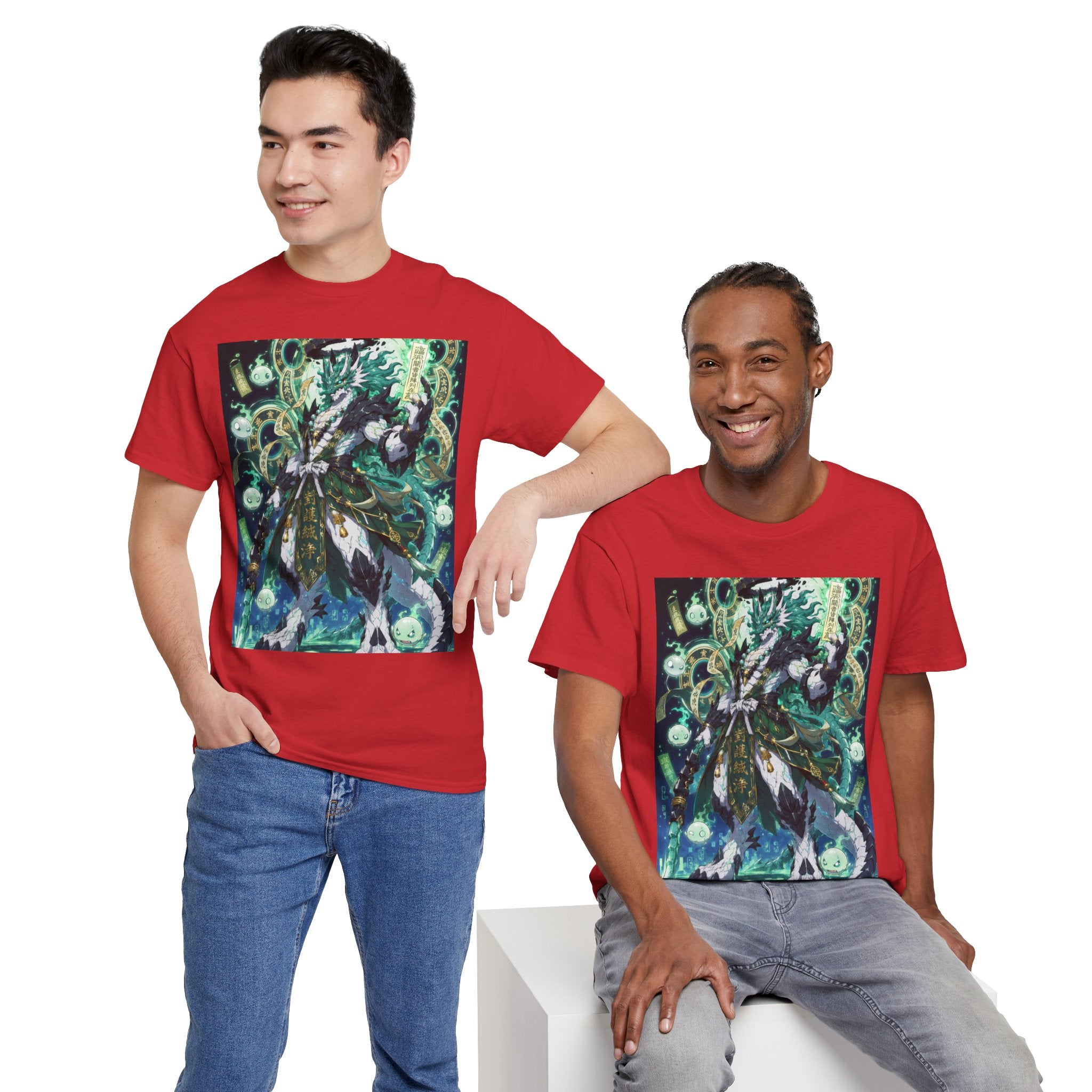 Mystic Forest Sorcerer T-Shirt | Fantasy Mage Illustration, Green Aura
