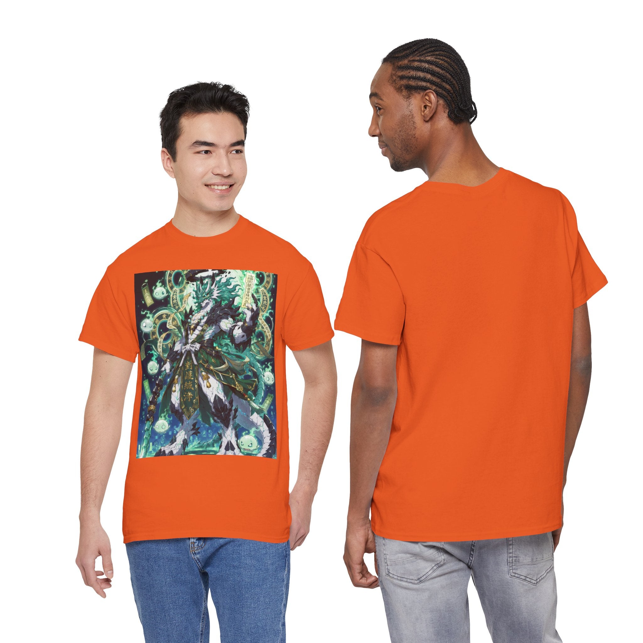 Mystic Forest Sorcerer T-Shirt | Fantasy Mage Illustration, Green Aura
