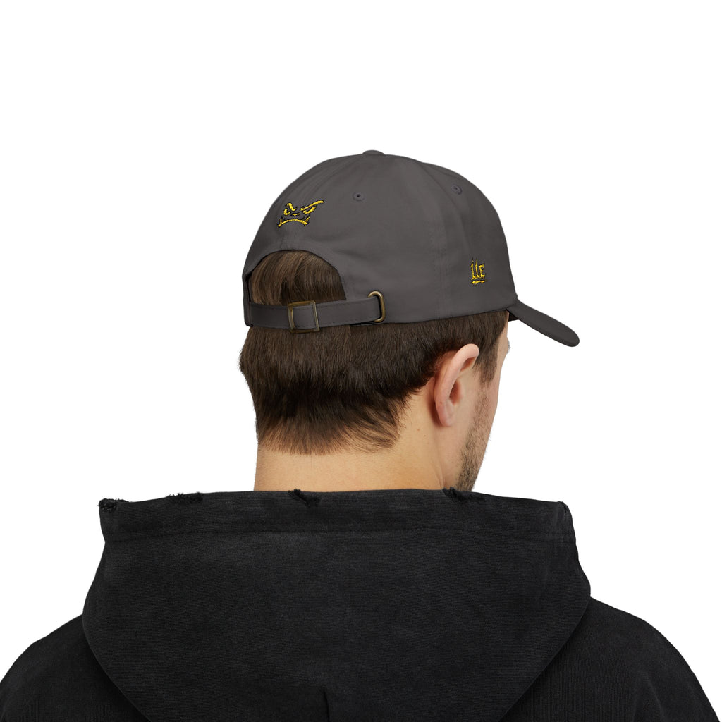 Golden Griffin Embroidered Cap | White Classic Dad Cap