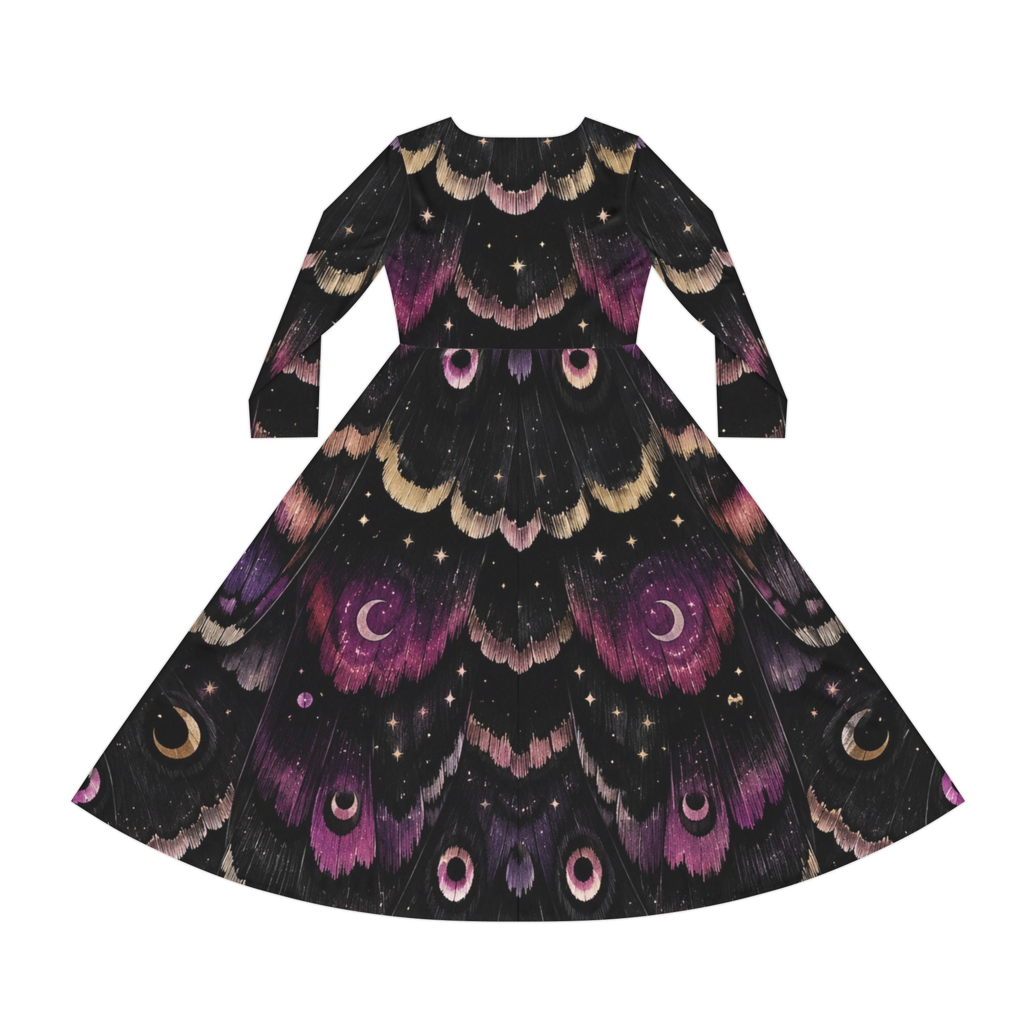Mystical Moth Wing Moon dress | Long Sleeve Dress