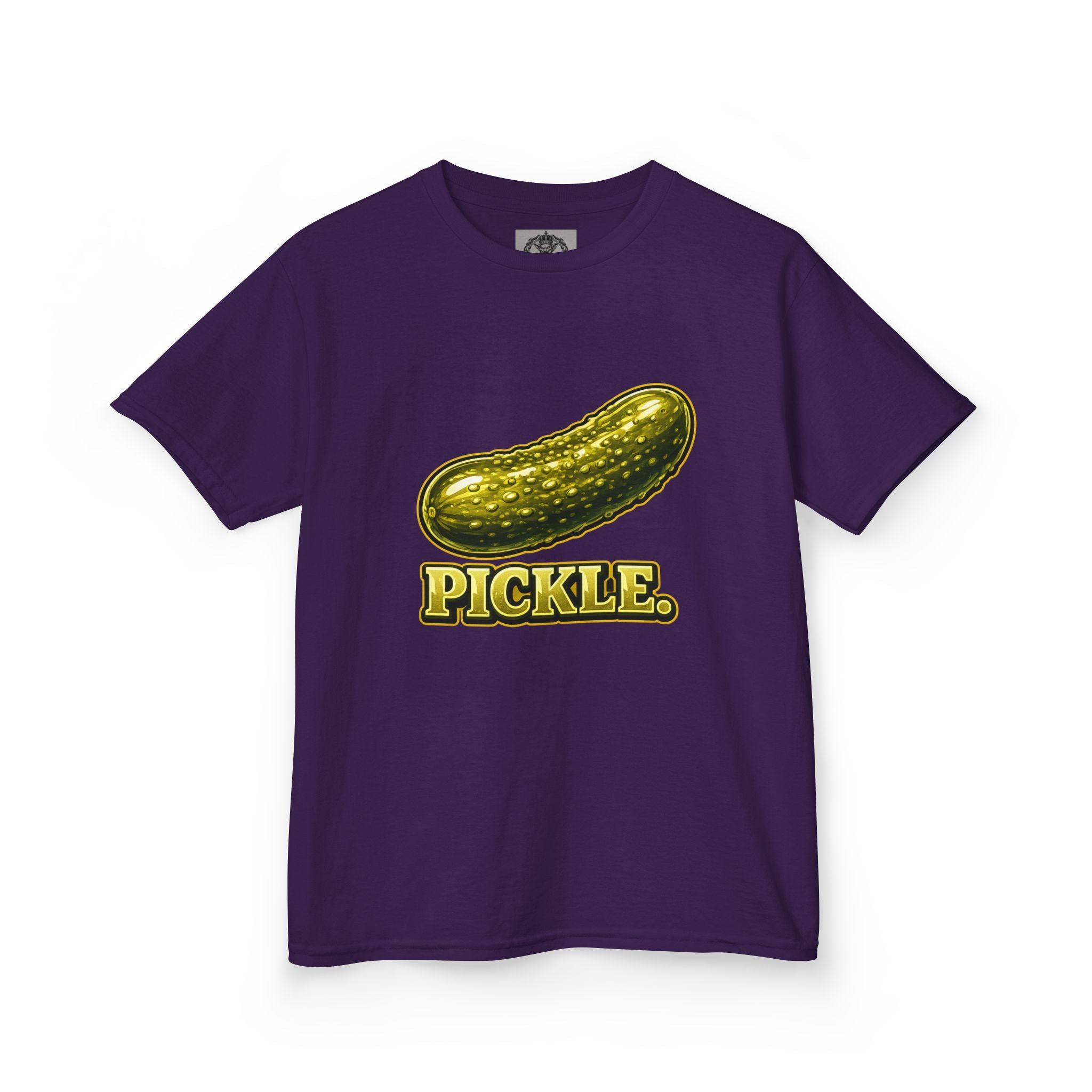 Kids' Pickle Graphic Tee – 'PICKLE.' Vintage Cartoon Pickle Shirt for Children