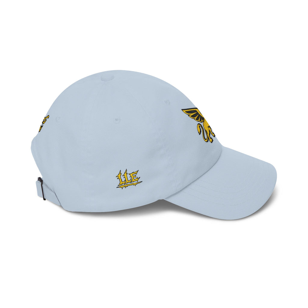 Golden Griffin Embroidered Cap | White Classic Dad Cap