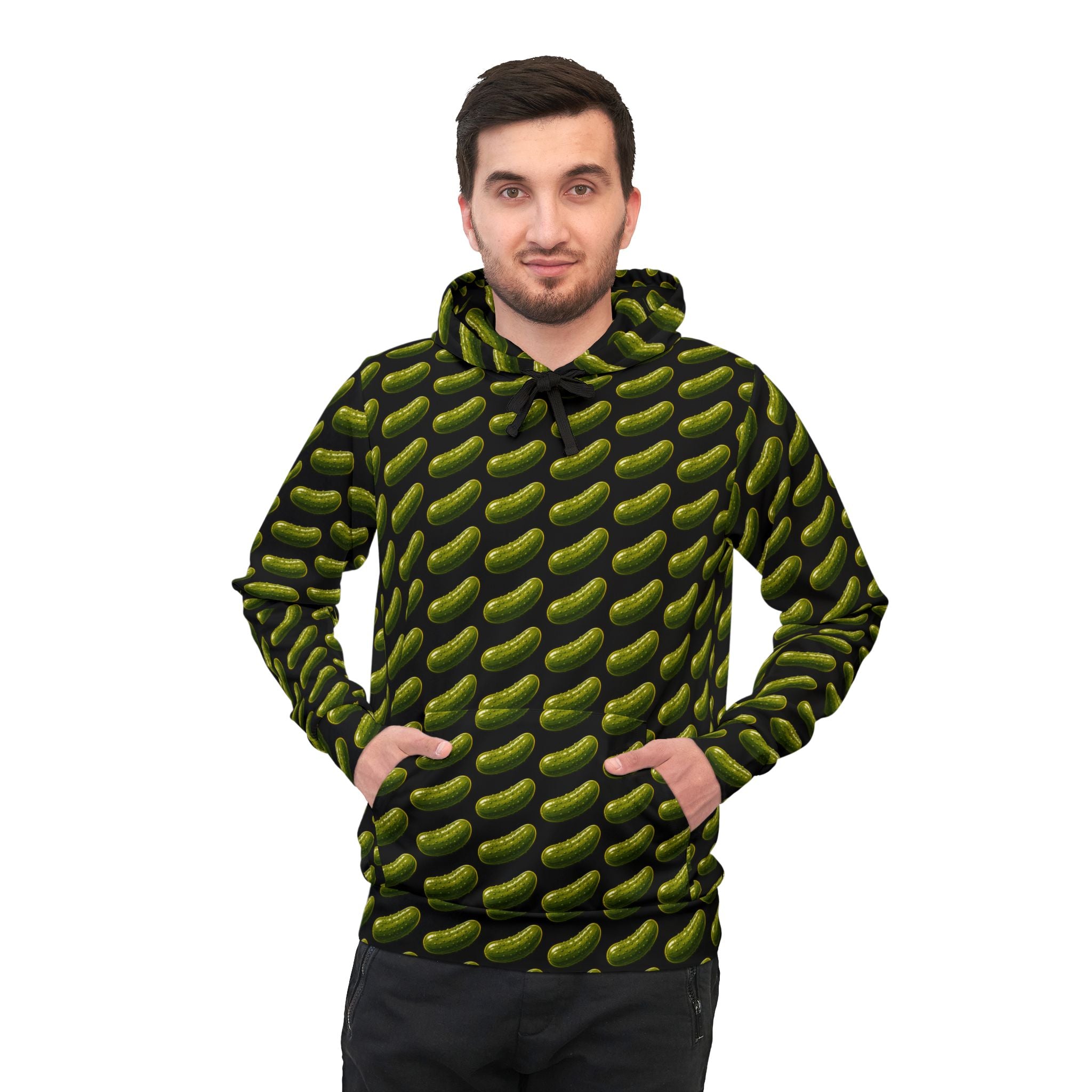 Pickle Pattern Hoodie | All-Over Print Pickle Repeat Design