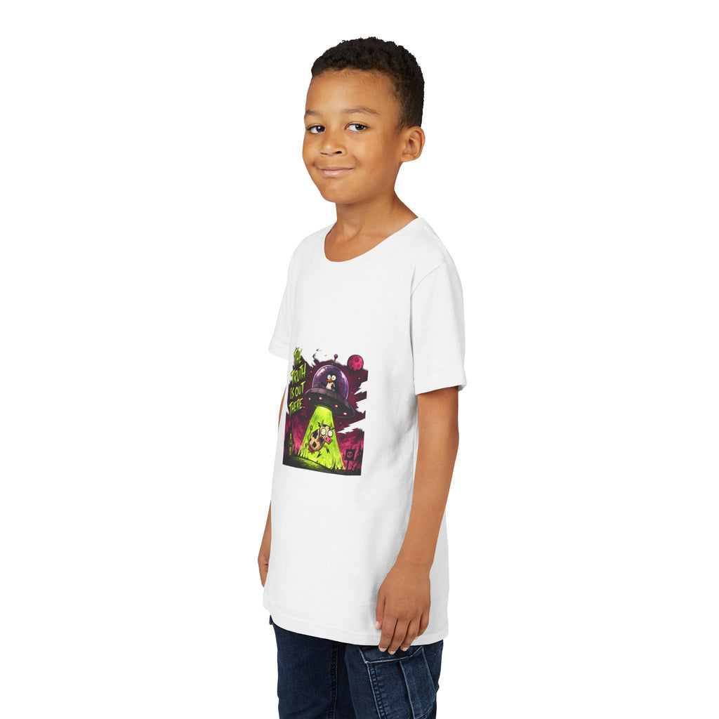 The Truth Is Out There Youth Tee | Alien UFO Graphic | Penguin | Cow