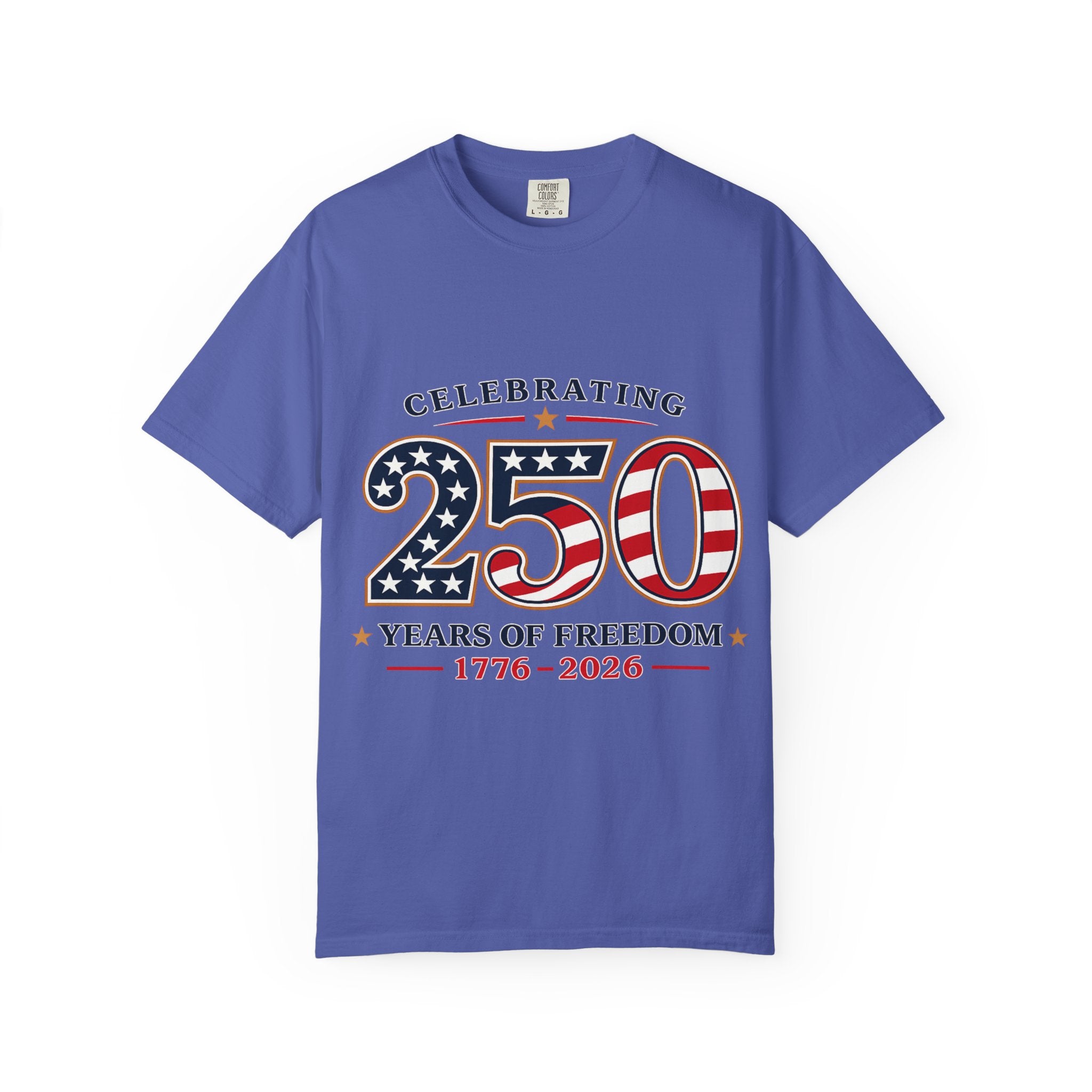 250 Years of Freedom 1776-2026 T-shirt | American Flag Patriotic Tee