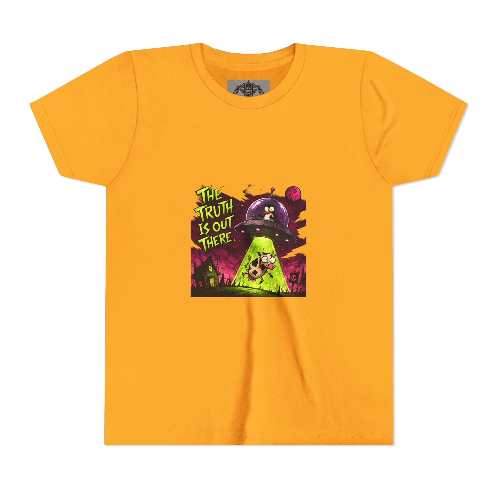 The Truth Is Out There Youth Tee | Alien UFO Graphic | Penguin | Cow
