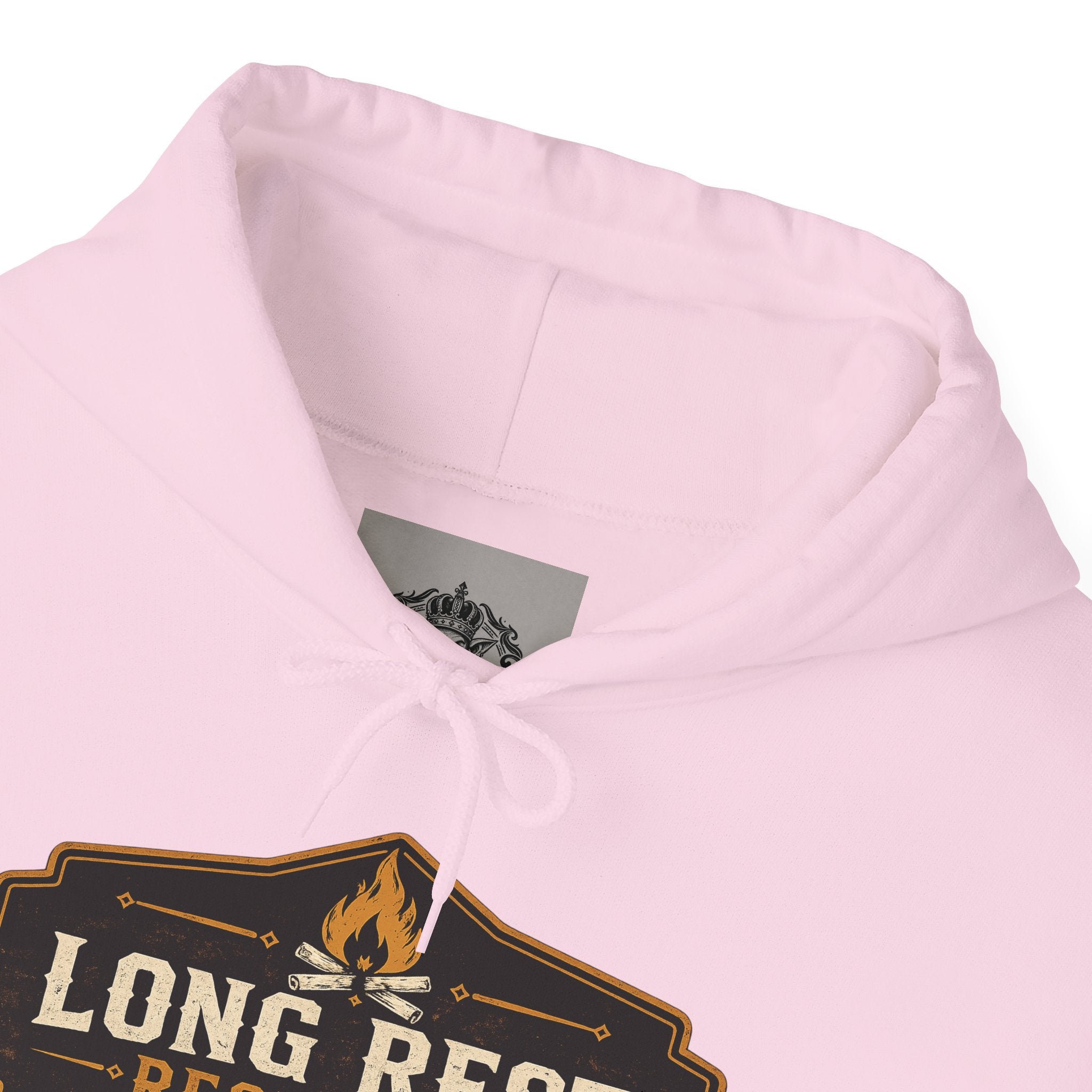 Long Rest Required Hoodie — Camping Campfire Graphic Pullover