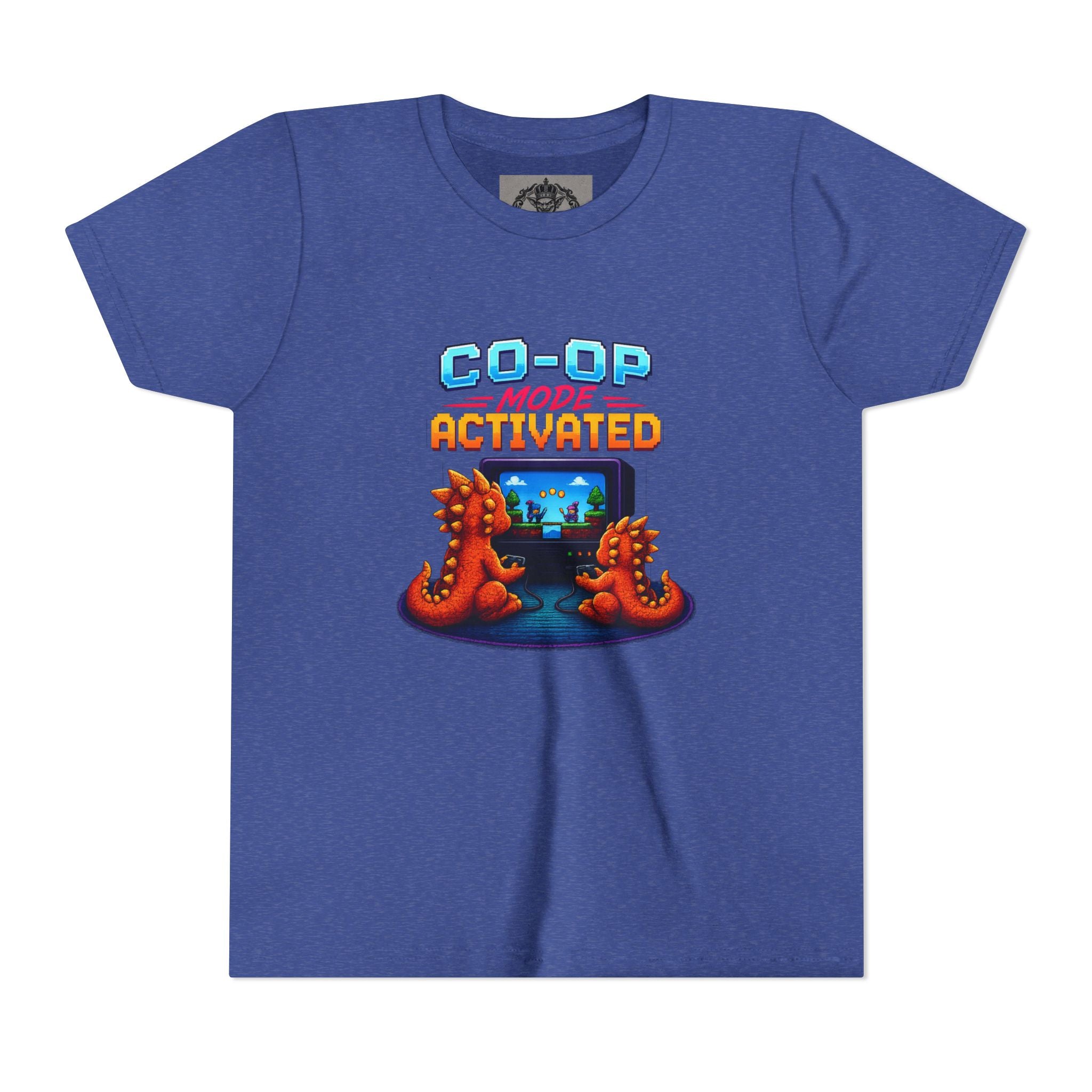Co-Op Mode Activated Youth Tee | Gaming Dinosaur Kids Shirt | Retro Gamer Youth Shirt
