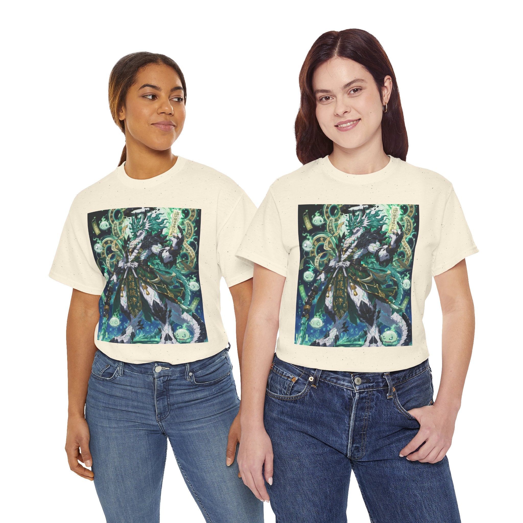 Mystic Forest Sorcerer T-Shirt | Fantasy Mage Illustration, Green Aura