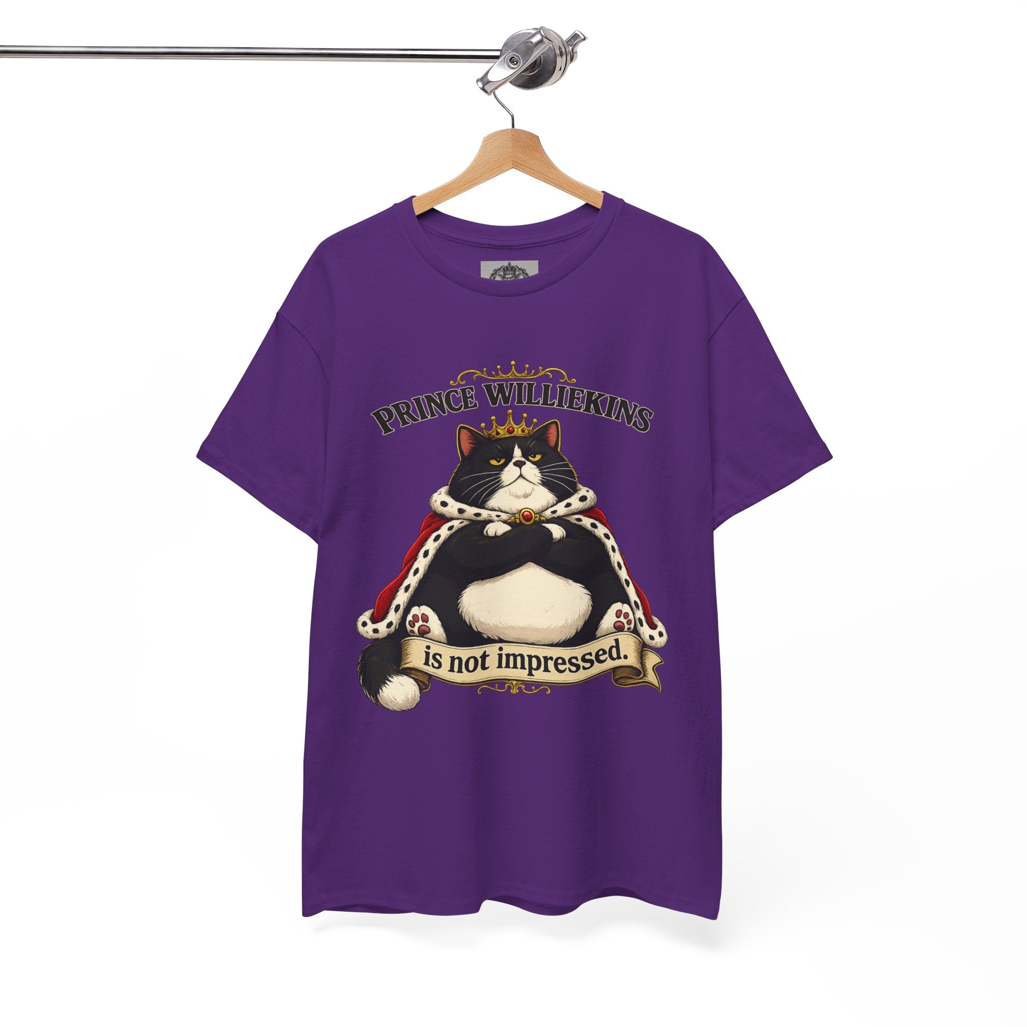 Cat T-Shirt — “Prince Williekins Is Not Impressed” Royal Cat Graphic Tee