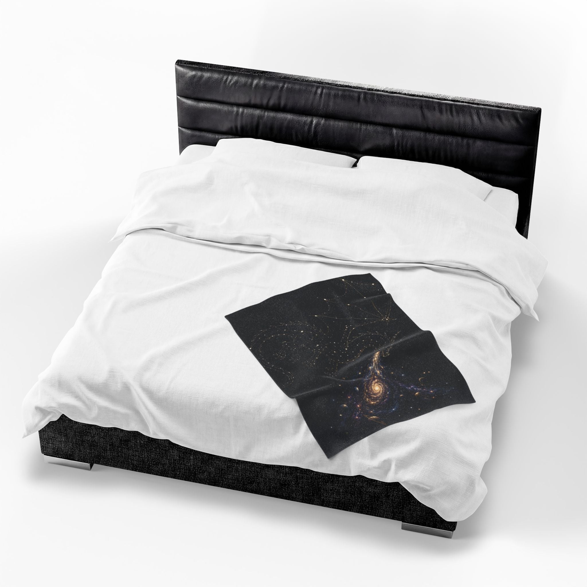 Galaxy Dragon Plush Blanket — Starry Constellation Velveteen Throw