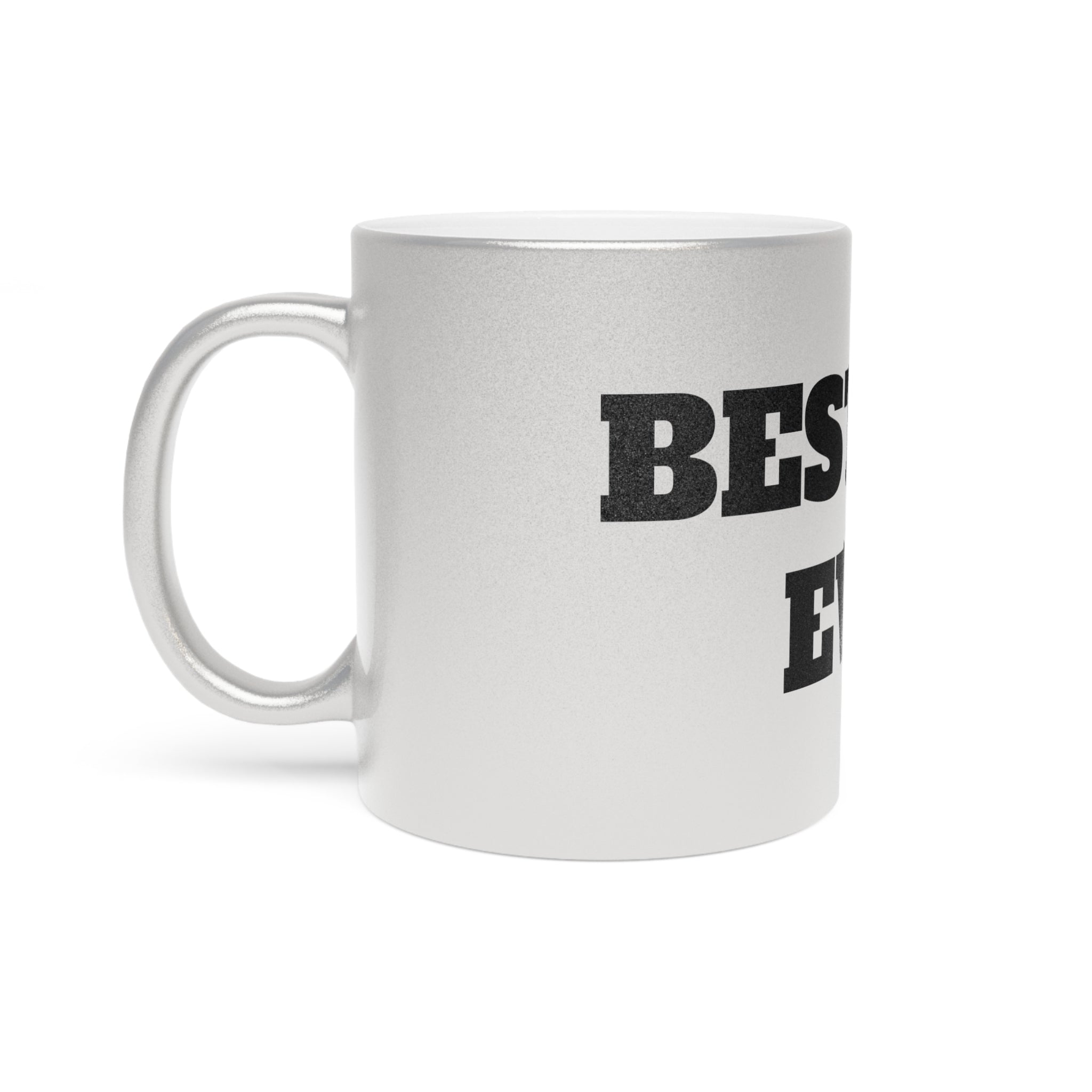 Best Dad Ever Mug | Metallic Silver Gold Coffee Cup