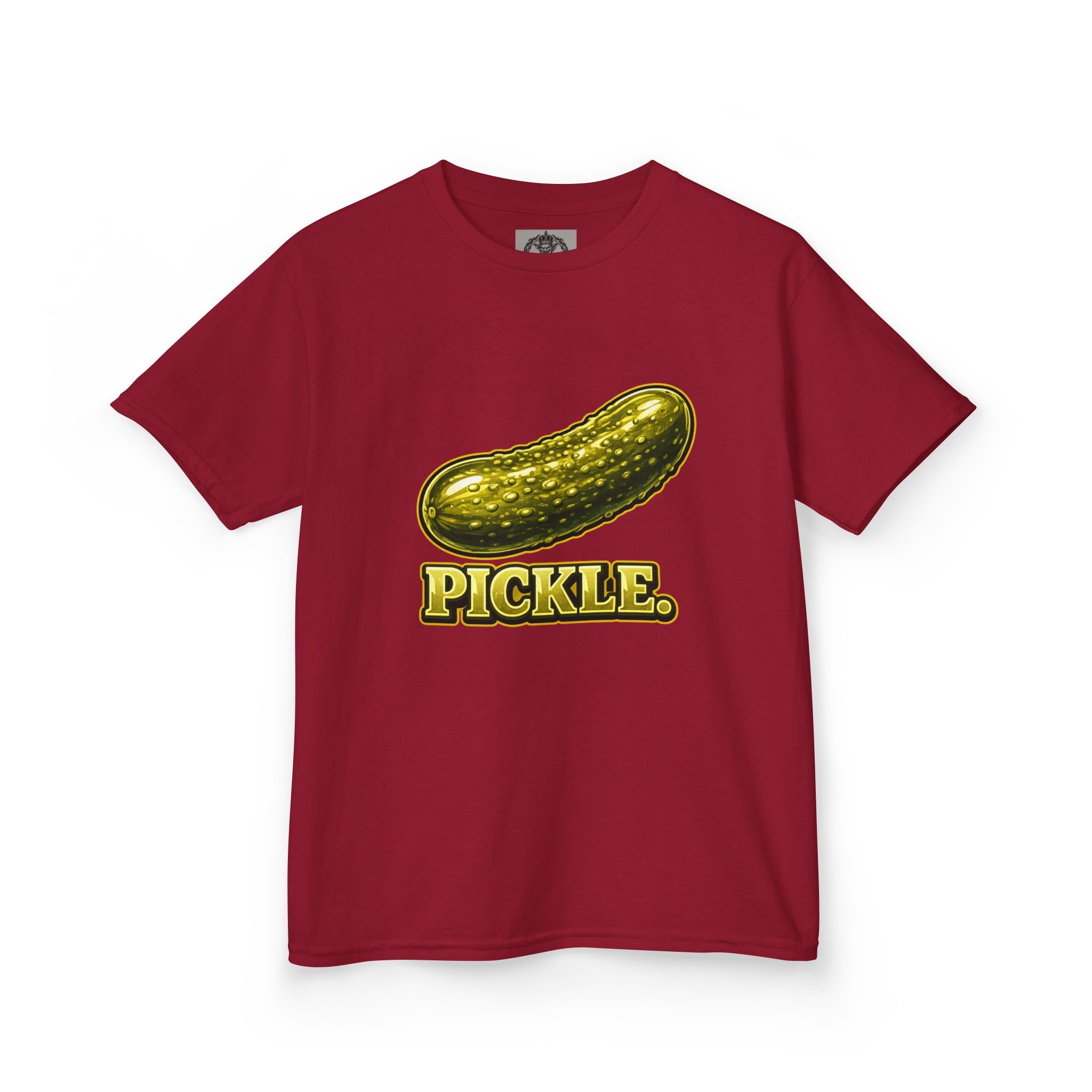 Kids' Pickle Graphic Tee – 'PICKLE.' Vintage Cartoon Pickle Shirt for Children