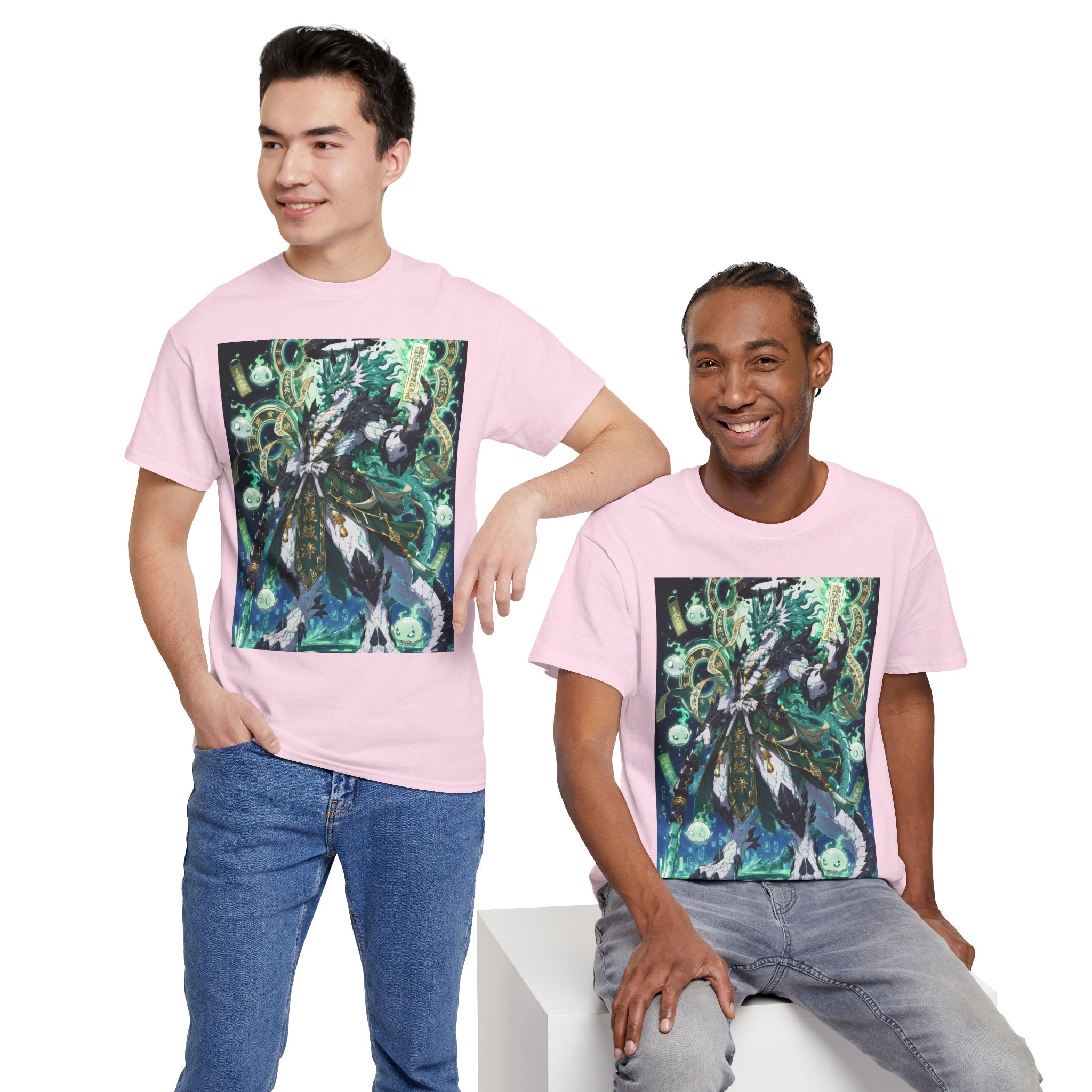 Mystic Forest Sorcerer T-Shirt | Fantasy Mage Illustration, Green Aura
