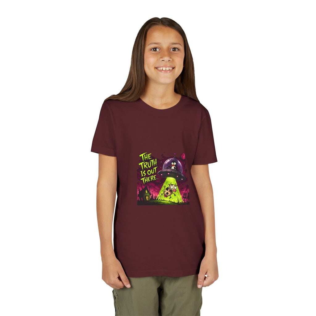 The Truth Is Out There Youth Tee | Alien UFO Graphic | Penguin | Cow