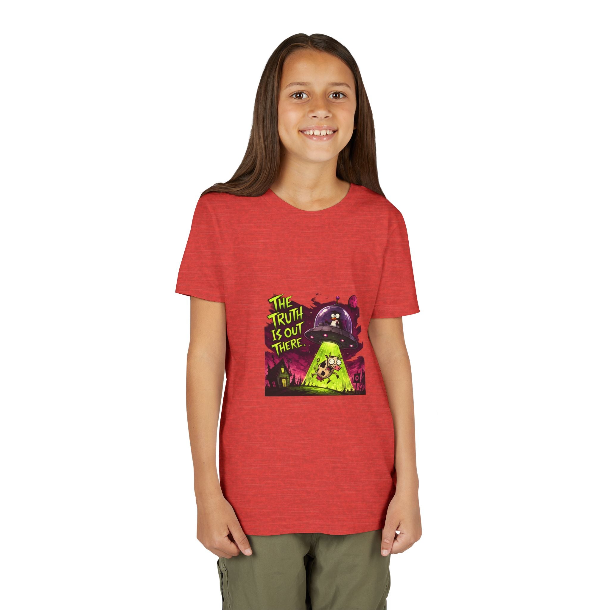 The Truth Is Out There Youth Tee | Alien UFO Graphic | Penguin | Cow