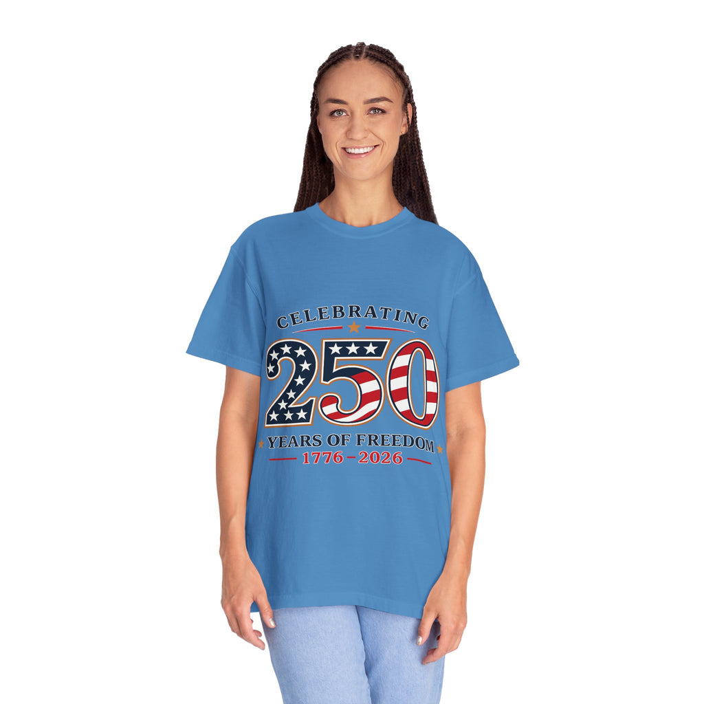250 Years of Freedom 1776-2026 T-shirt | American Flag Patriotic Tee