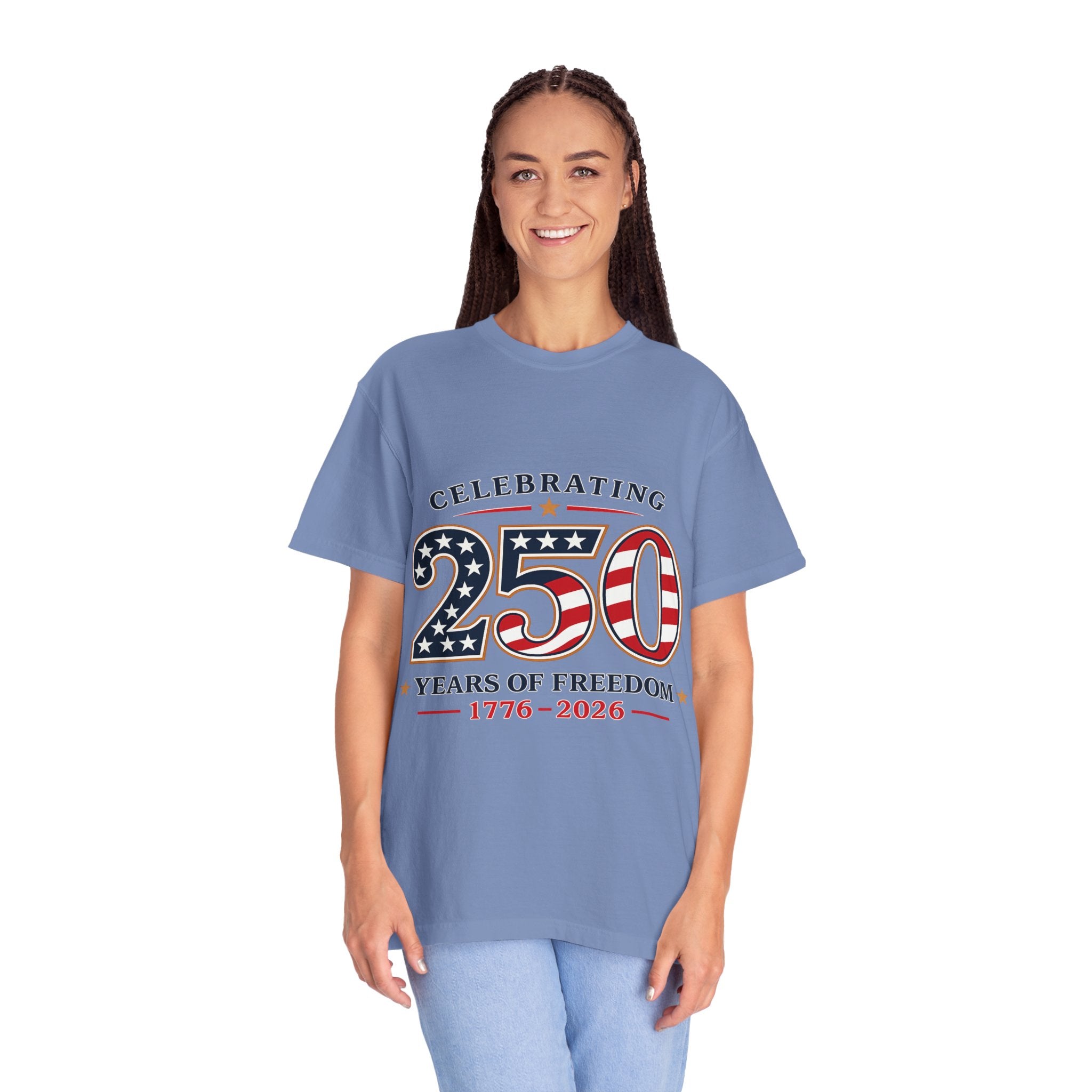250 Years of Freedom 1776-2026 T-shirt | American Flag Patriotic Tee