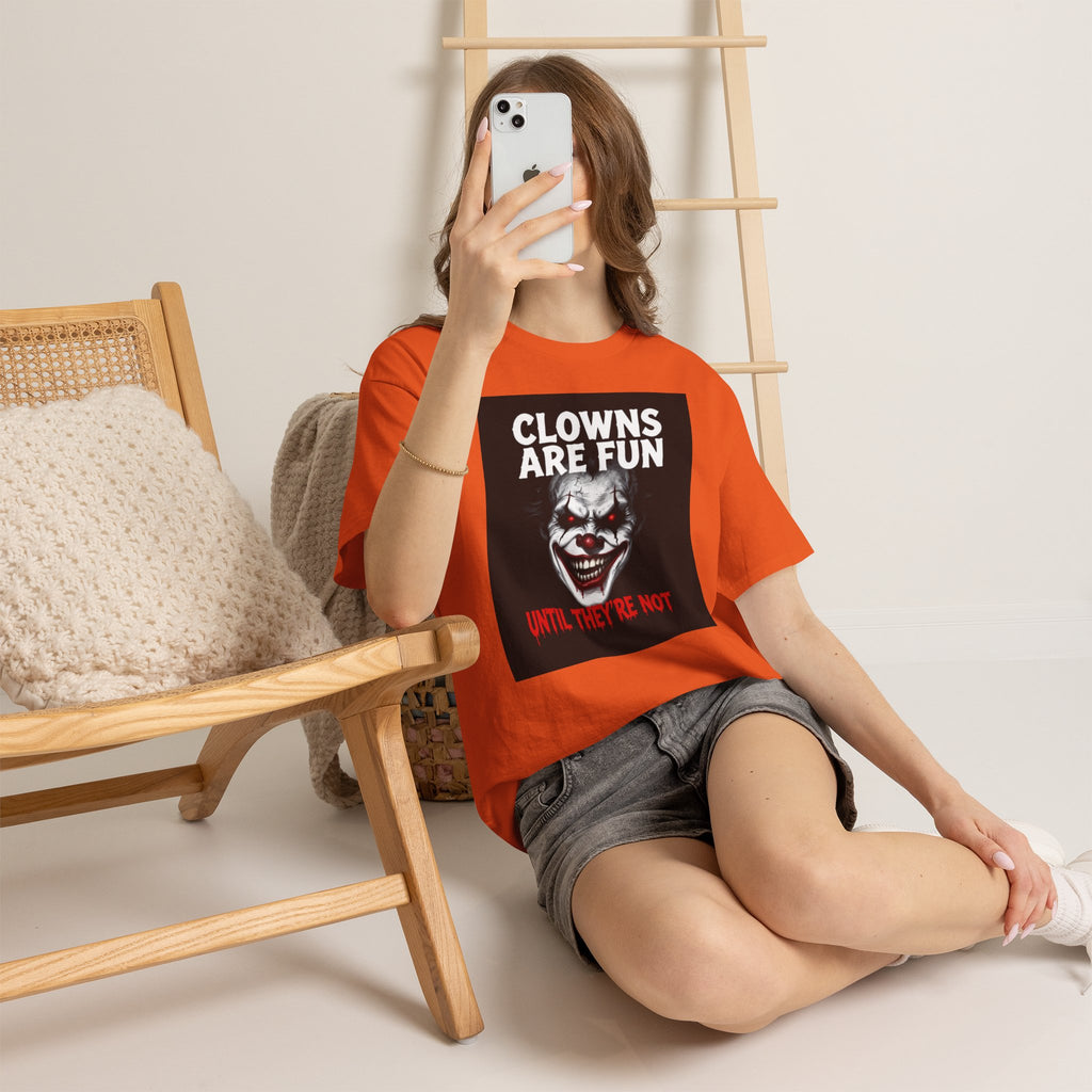 Creepy Clown T-Shirt — "Clowns Are Fun Until They're Not" Horror Tee