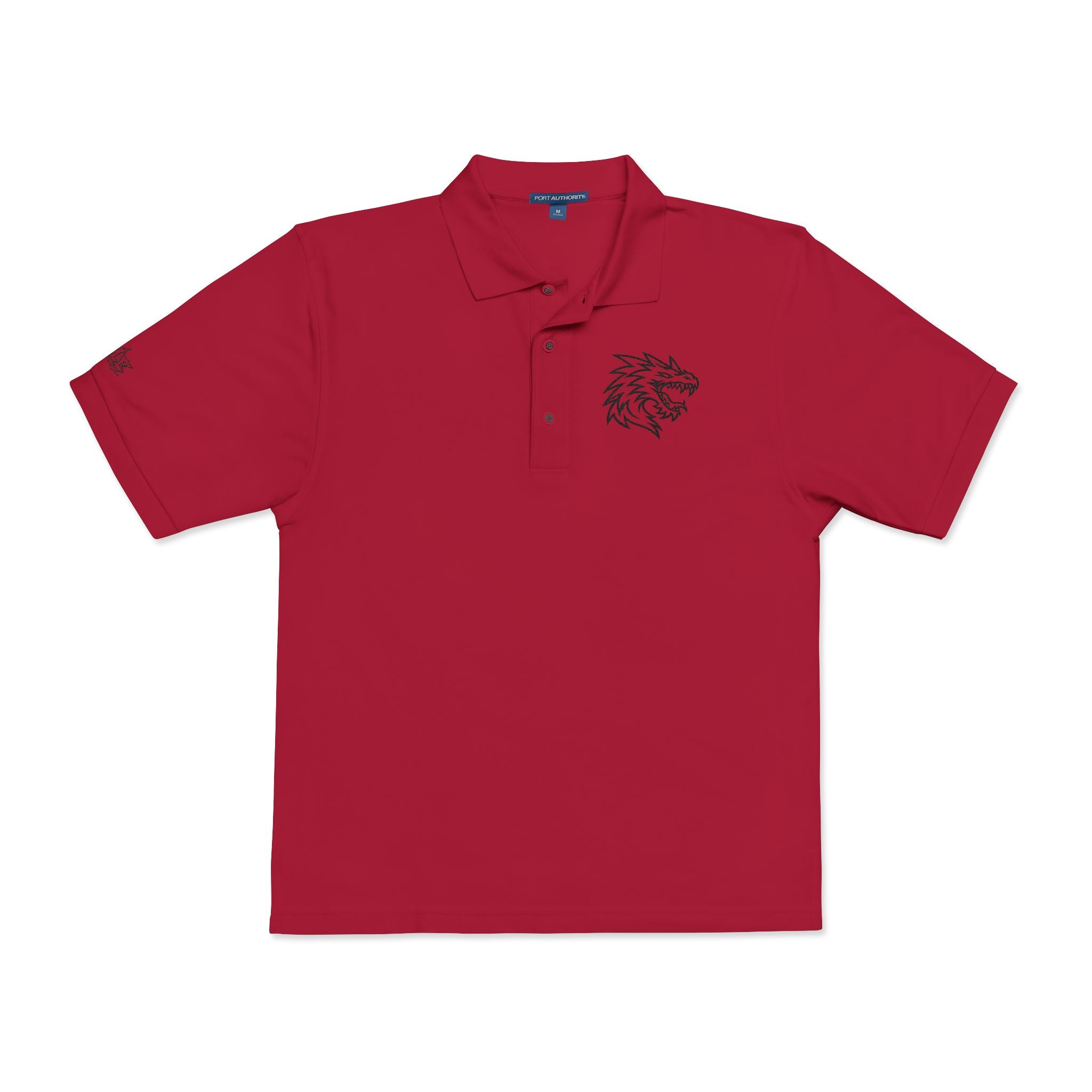 Embroidered Dragon Crest Polo Shirt — Men's Casual Golf & Workwear