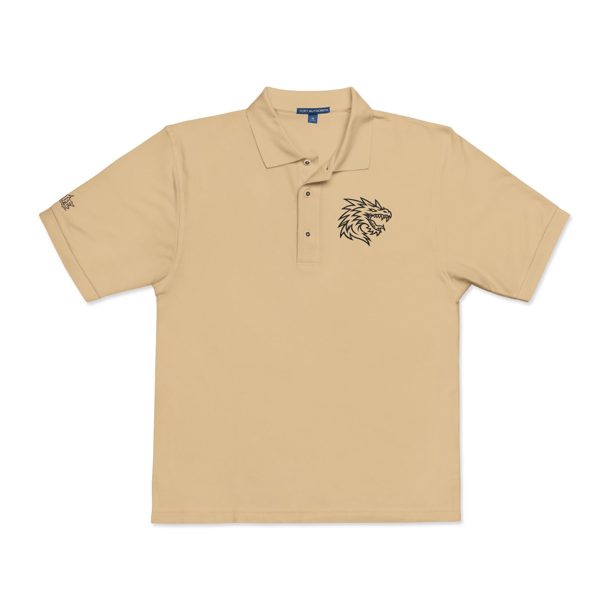 Embroidered Dragon Crest Polo Shirt — Men's Casual Golf & Workwear