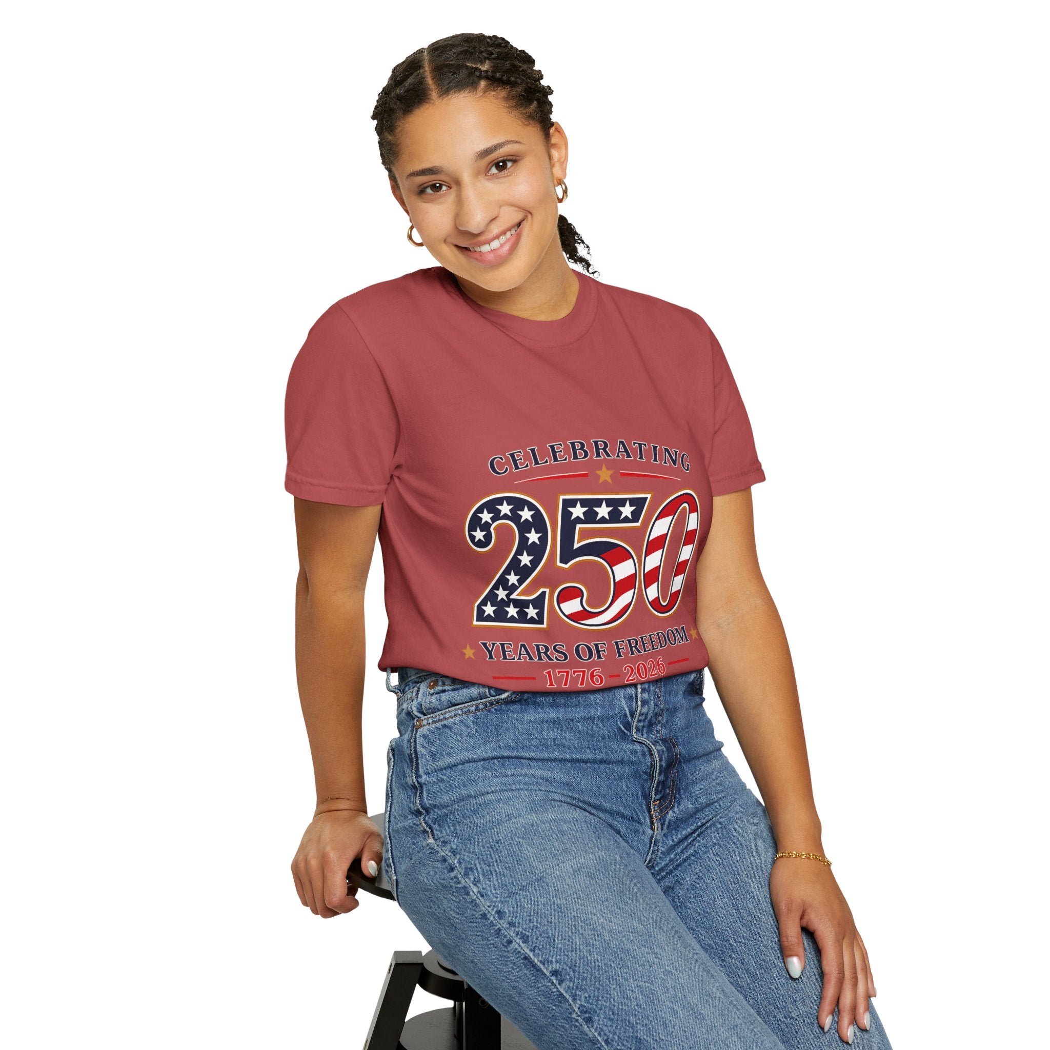 250 Years of Freedom 1776-2026 T-shirt | American Flag Patriotic Tee