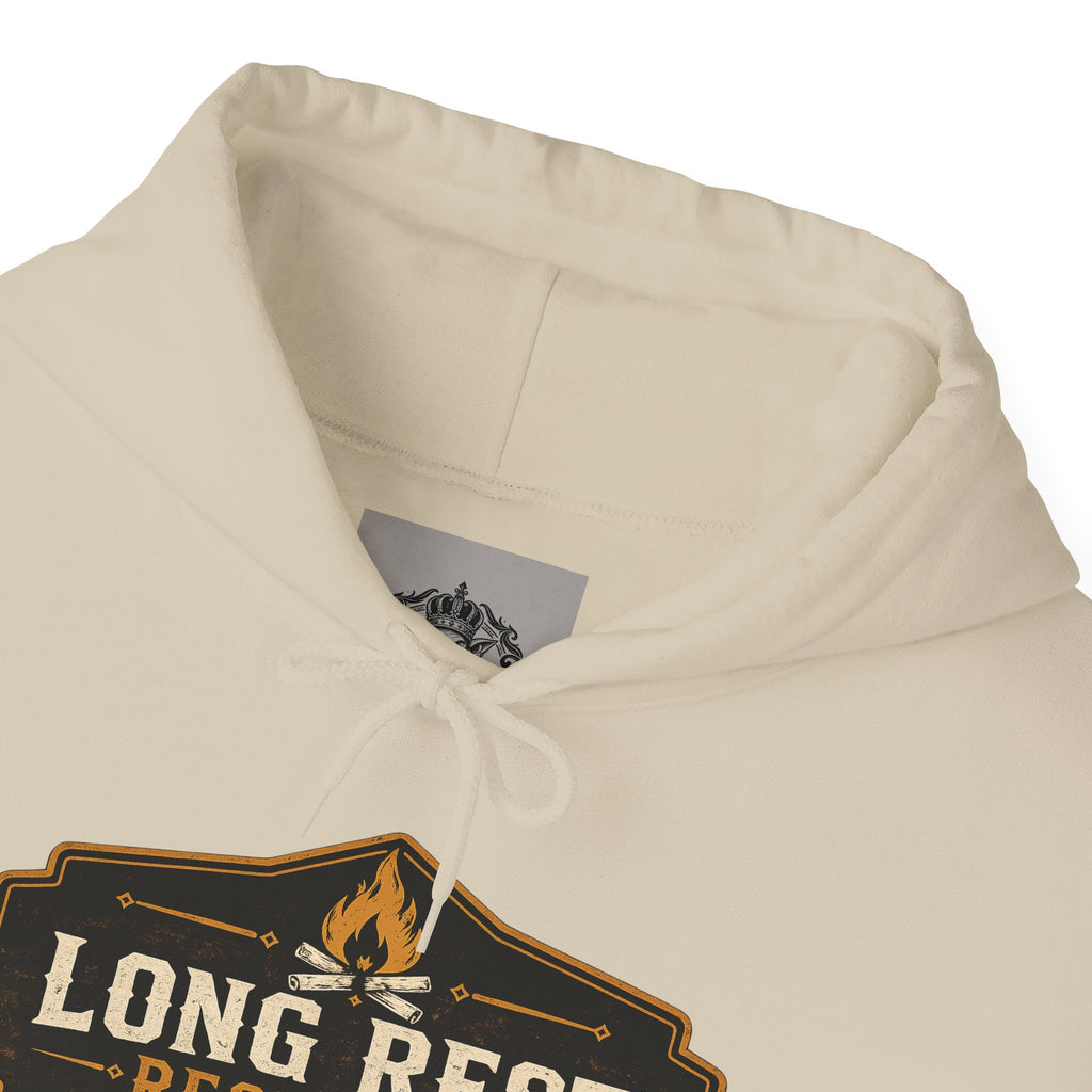 Long Rest Required Hoodie — Camping Campfire Graphic Pullover