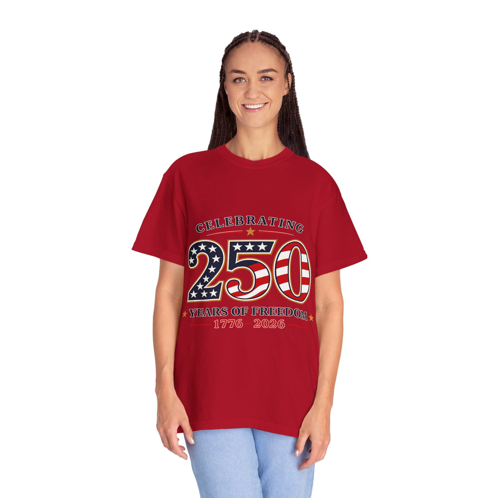 250 Years of Freedom 1776-2026 T-shirt | American Flag Patriotic Tee