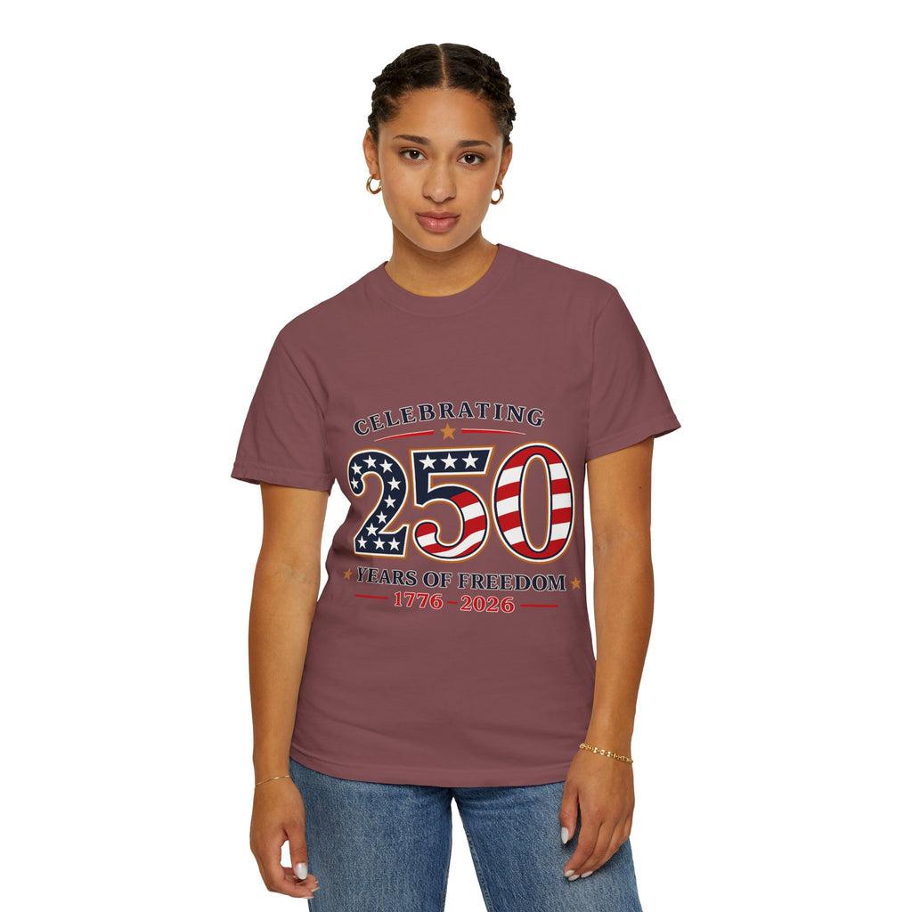 250 Years of Freedom 1776-2026 T-shirt | American Flag Patriotic Tee